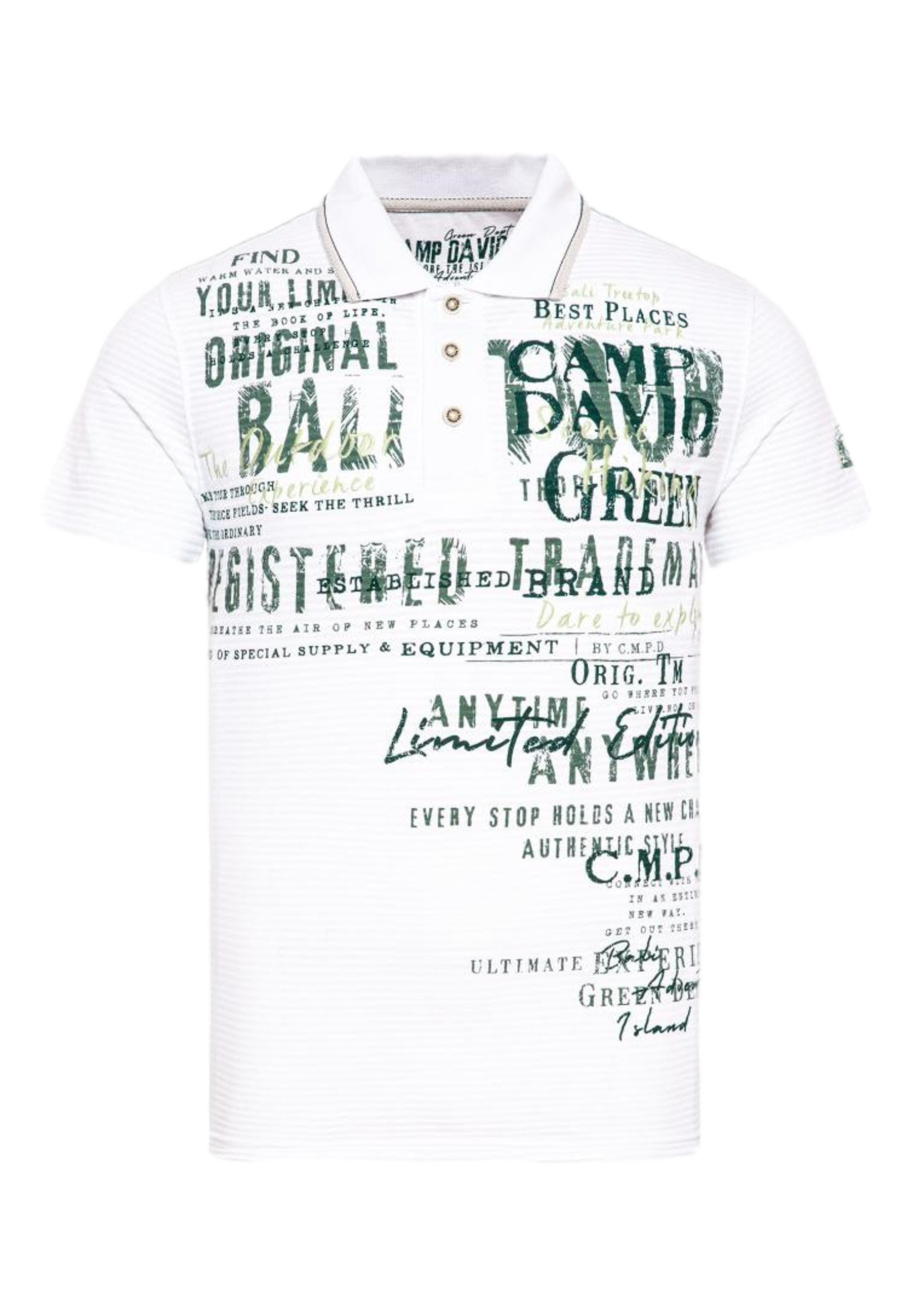 CAMP DAVID Poloshirt Poloshirt Kurzarmshirt (1-tlg., 1) günstig online kaufen