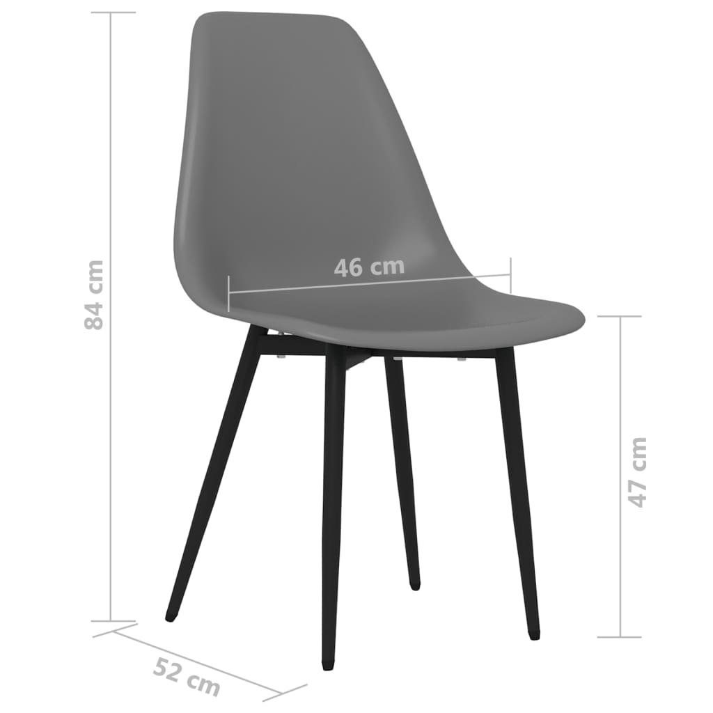 vidaXL Esszimmerstuhl Esszimmerstühle 2 Stk. (2 St) | Grau PP Grau Grau