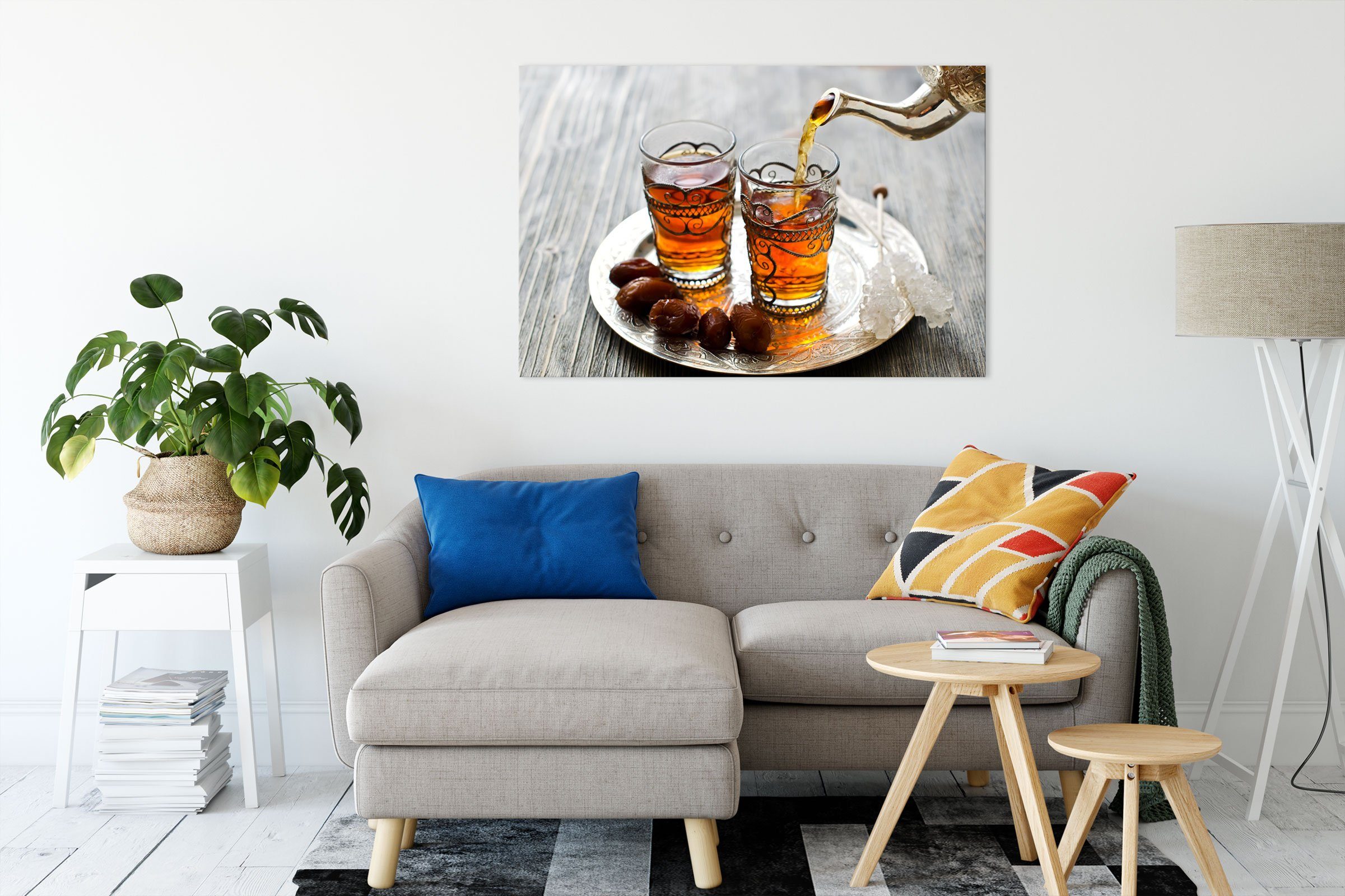 Pixxprint Leinwandbild Arabischer Tee, Arabischer Tee (1 St), Leinwandbild günstig online kaufen