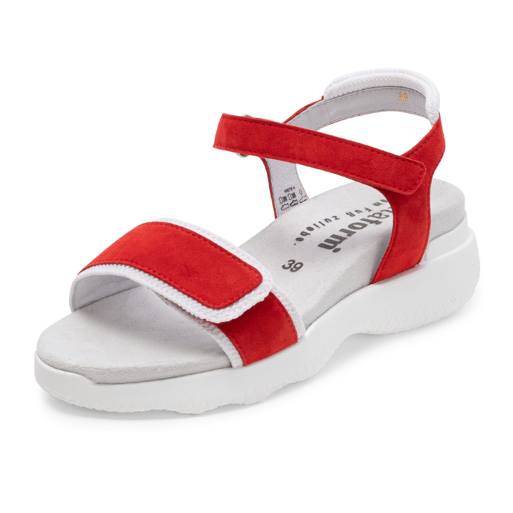 vitaform Samtziege Sandale Sandale Damenschuhe rot