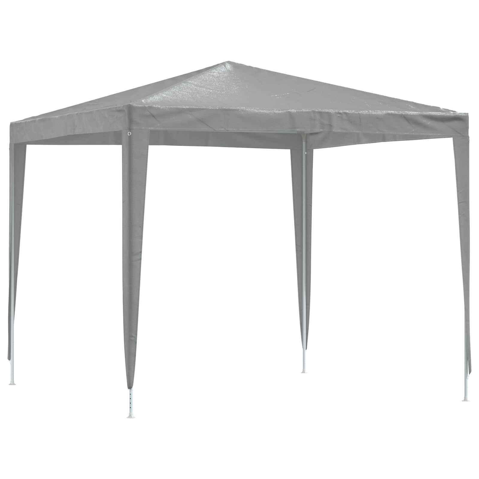 vidaXL Partyzelt Party-Zelt 250 x 250 x 240 cm Hellgrau PE und Stahl