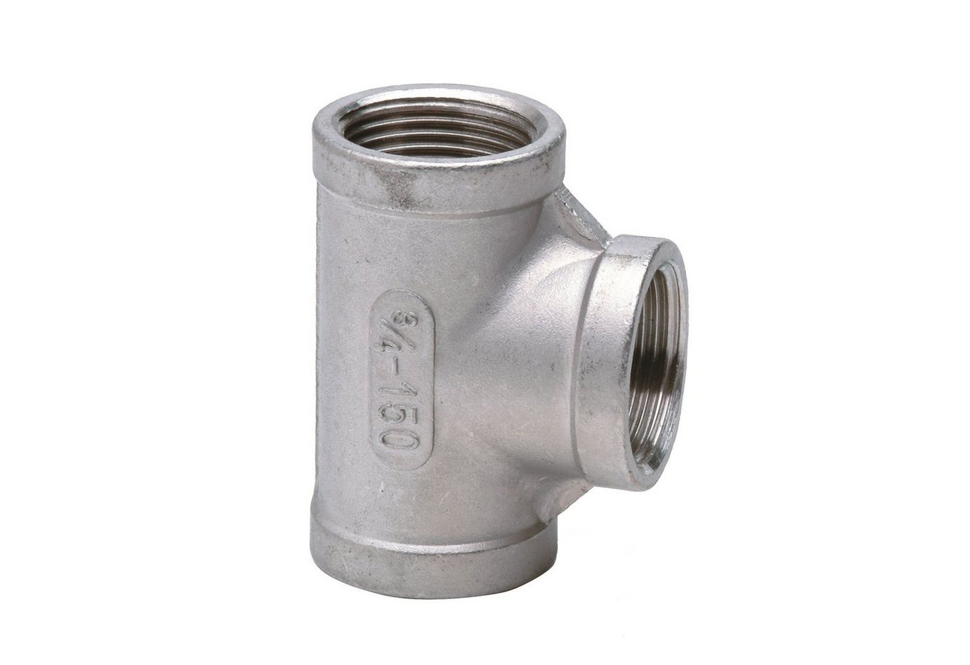 Thumbnail - GEBO Gewindefitting Edelstahl Fitting #130 T-Stück 1 x 1/2 x 1 Zoll Gewindefitting