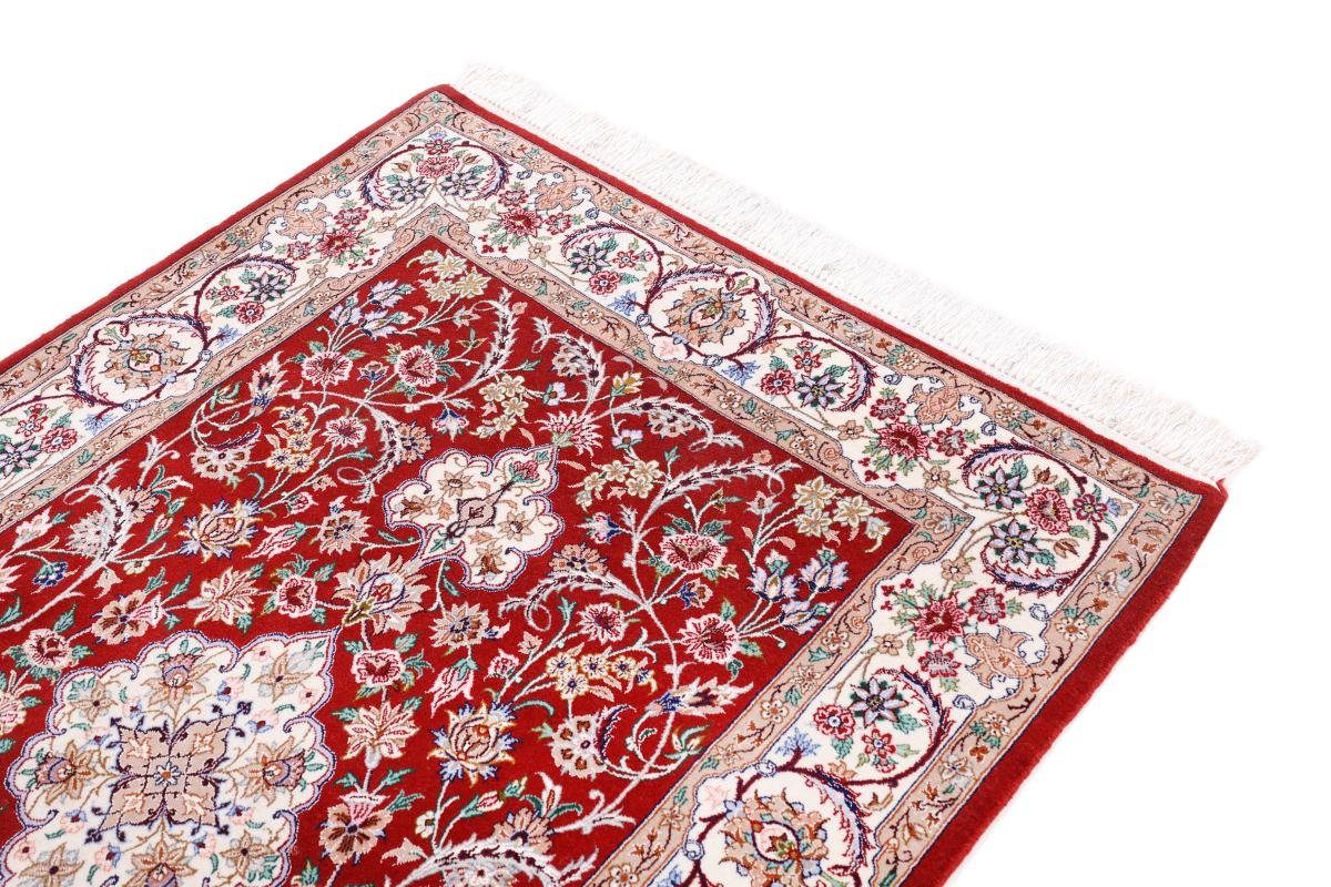 Trading, 119x162 Orientteppich 8 mm rechteckig, Seidenkette Nain Höhe: Orientteppich, Handgeknüpfter Isfahan