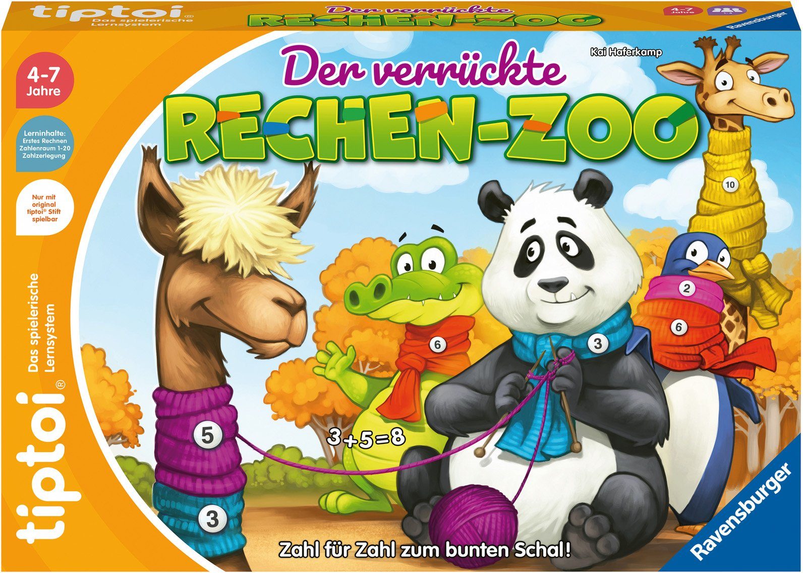 Rechen-Zoo, - Spiel, weltweit schützt in Europe, Made Ravensburger FSC® verrückte - tiptoi® Der Wald