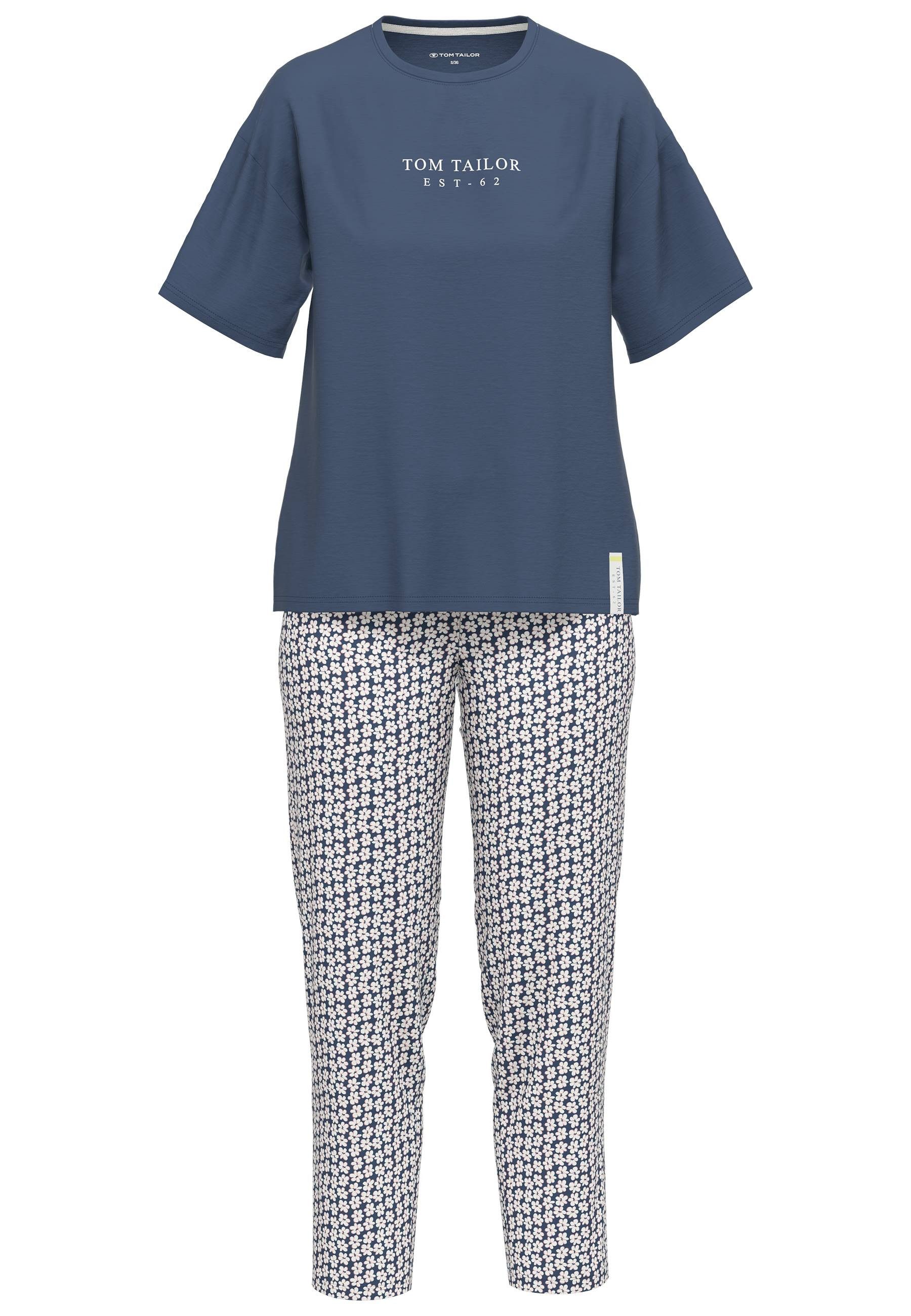 TOM TAILOR Capri-Pyjama Westport (2 tlg) mit Print, Kurzarm, Rundhalsaussch günstig online kaufen
