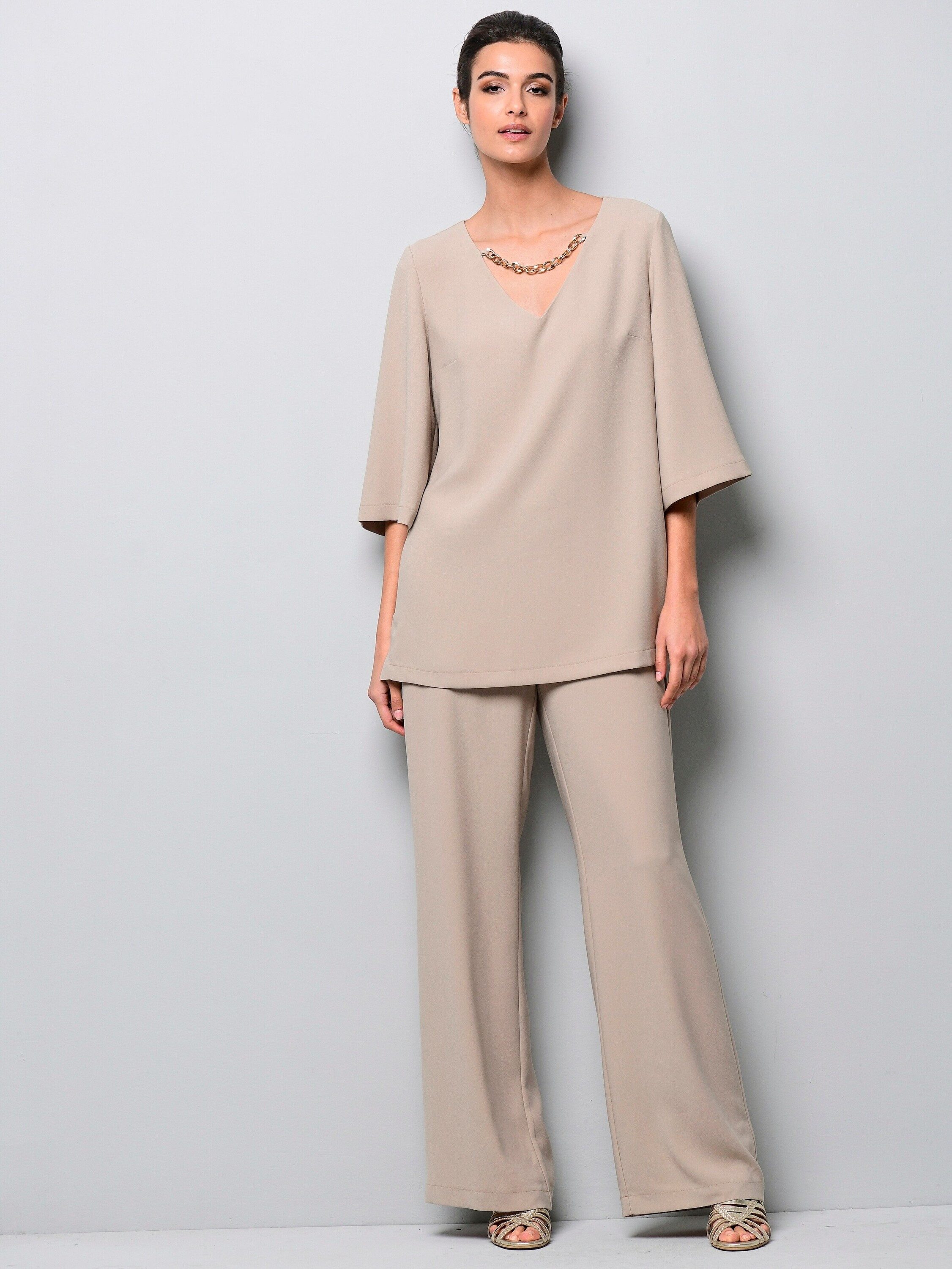 Alba Moda Tunika Tunika mit Kettendetail am Ausschnitt