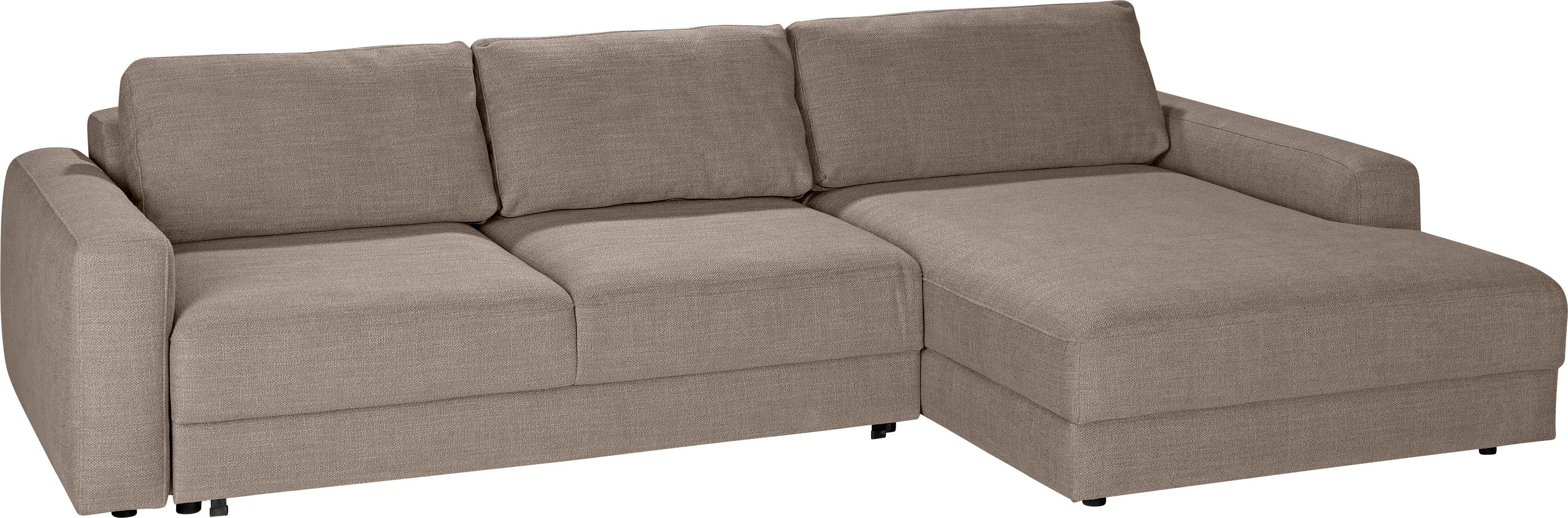 TRENDMANUFAKTUR Bourbon, Extratiefe taupe 69 cm Sitzfläche Ecksofa gray