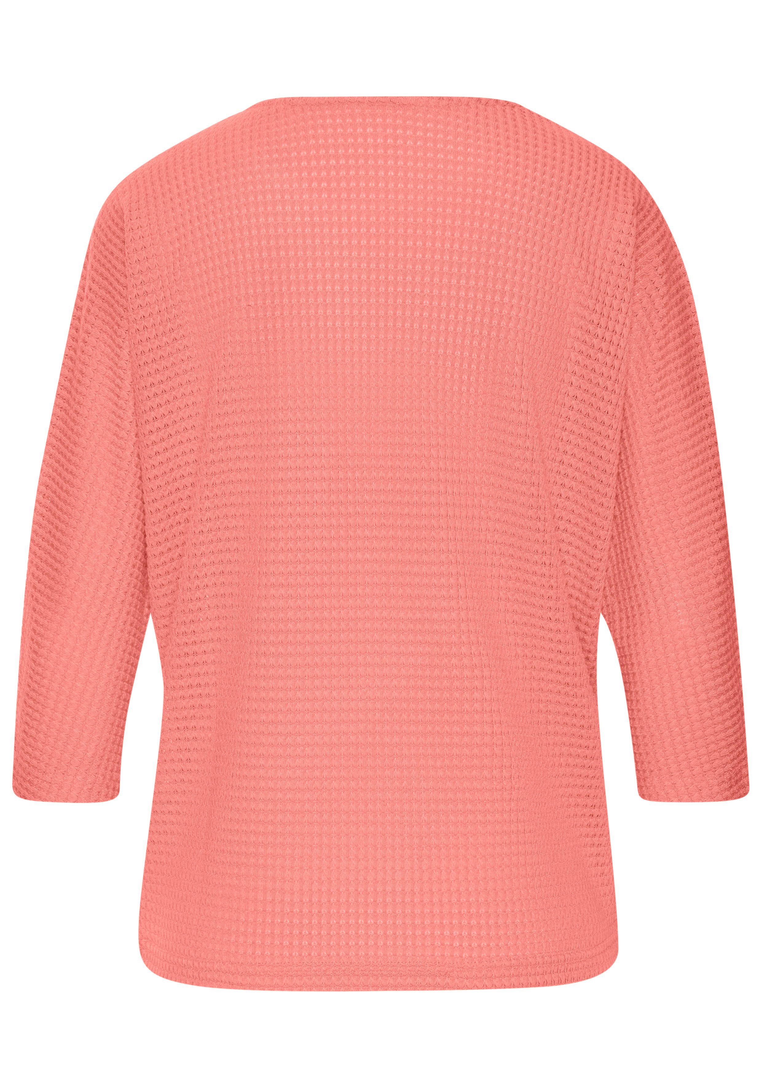Vivance 3/4-Arm-Shirt mit sommerlicher Waffelstruktur aus bügelfreier Strickqualität