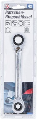BGS technic Ratschenringschlüssel Ratschen-Ringschlüssel, 4-in-1, SW 10 x 13 - 17 x 19 mm