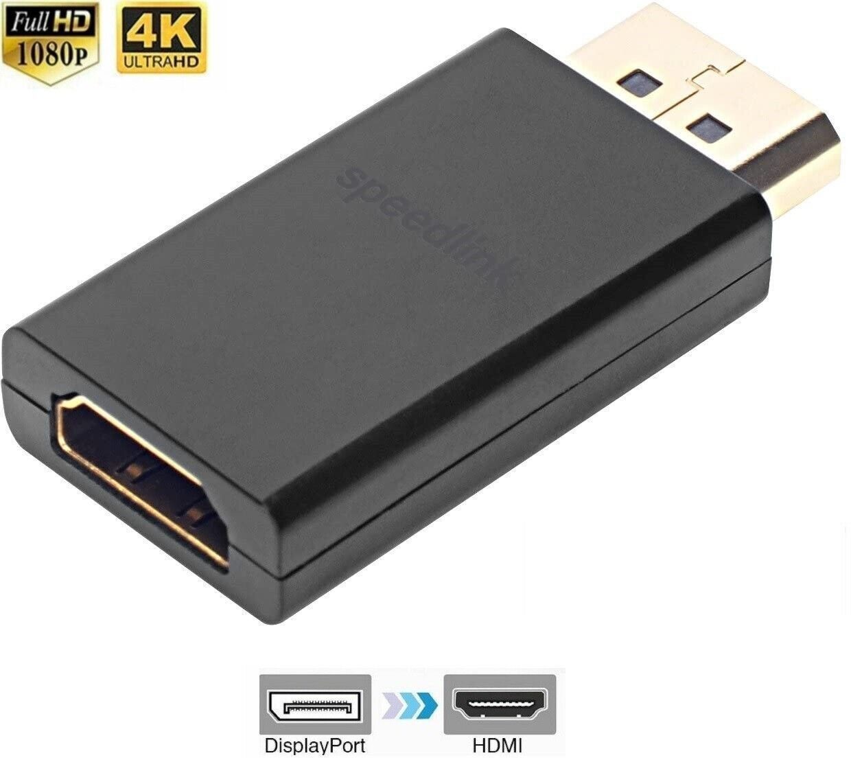 DisplayPort auf HDMI Adapter DP Konverter 1080p Full HD Audio Video 4K HDMI-Adapter