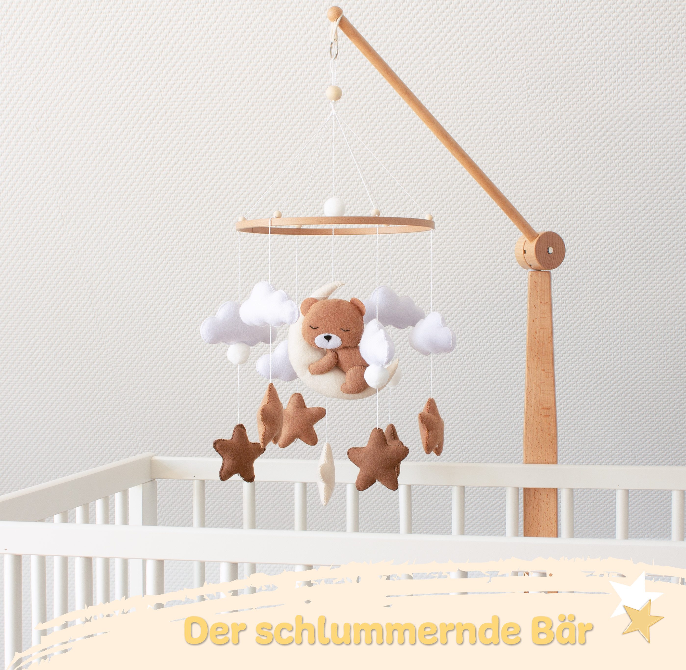 Babykajo Mobile, (1-tlg., Baby Mobile), Baby mobiles mit süßen Tierchen Designs