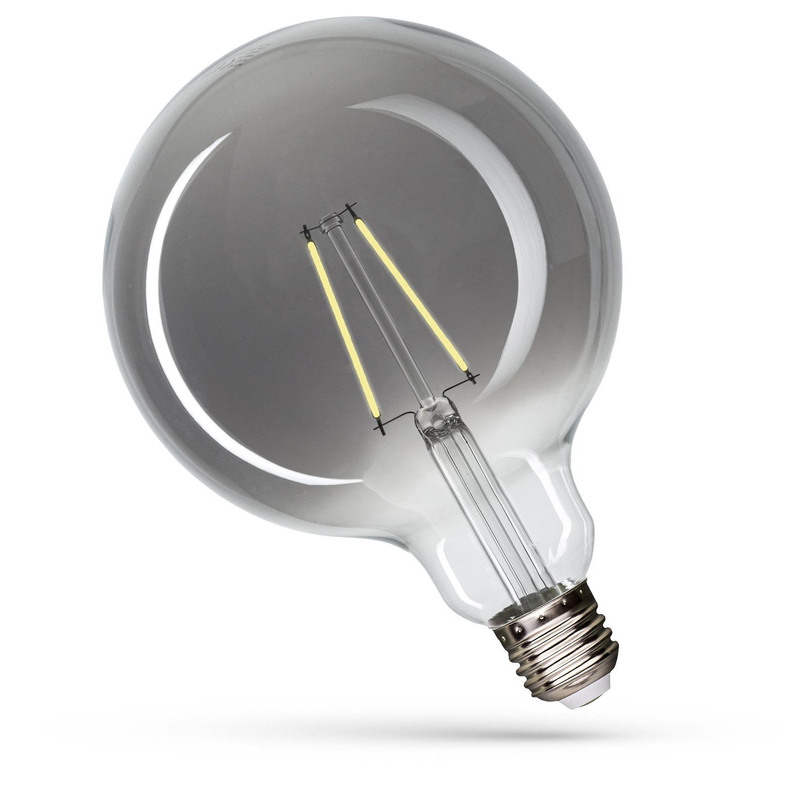 Spectrum LED-Leuchtmittel LED E27 G125 Rauchglas 4,5W = 29W 230V Globe 320lm 270° Neutral 4000K, E27, Neutralweiß, Rauchglas, Modernshine, Globe