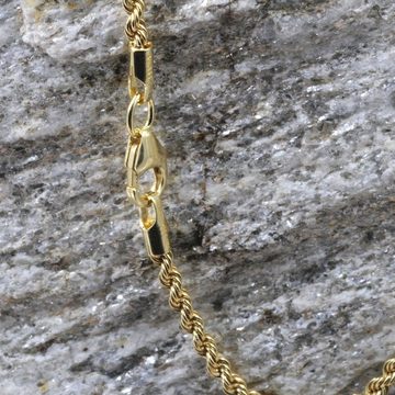 HOPLO Goldkette Goldkette Kordelkette Длина 45cm - Breite 2,1mm - 585-14 Karat Gold, Made in Germany