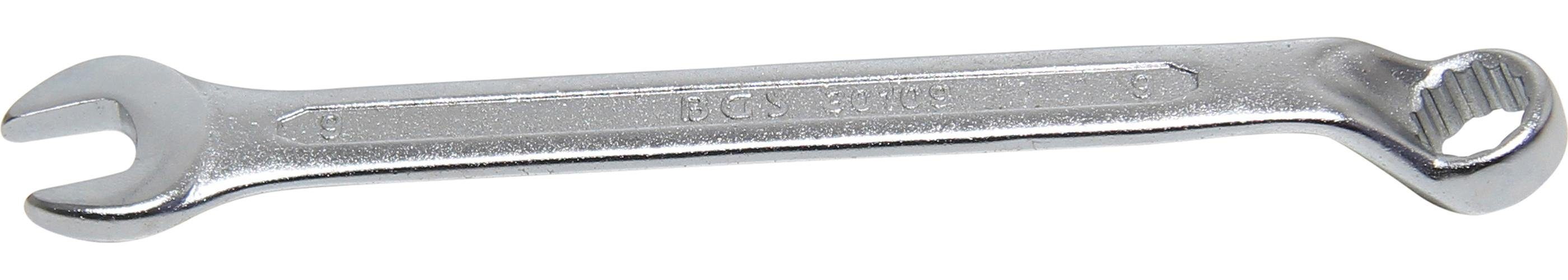 BGS technic Maulschlüssel Maul-Ringschlüssel, gekröpft, SW 9 mm