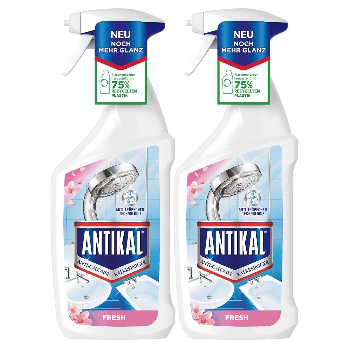 Antikal Kalkreiniger Fresh 700ml - Badezimmerreiniger (2er Pack) Badreiniger