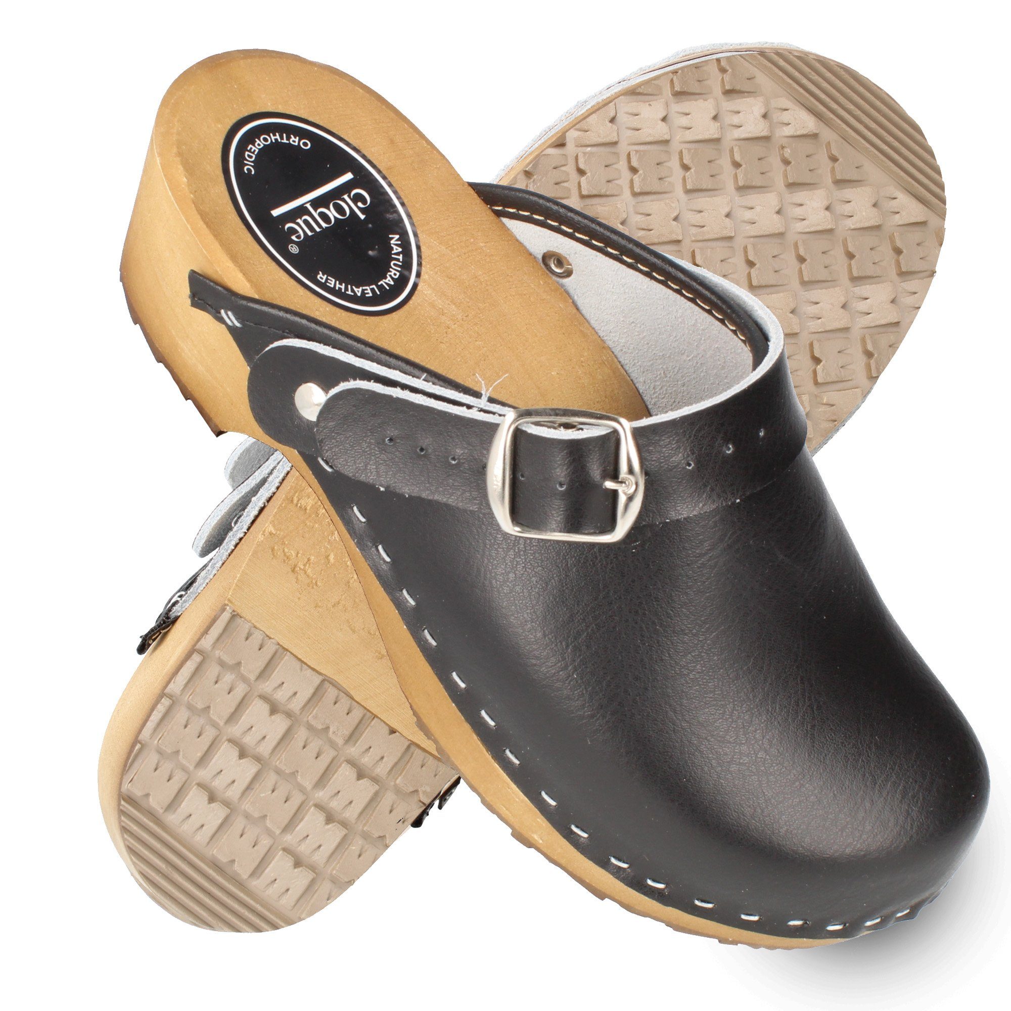 Cloque Glesborg mit Echtholzsohle Clog Outdoor & Garten