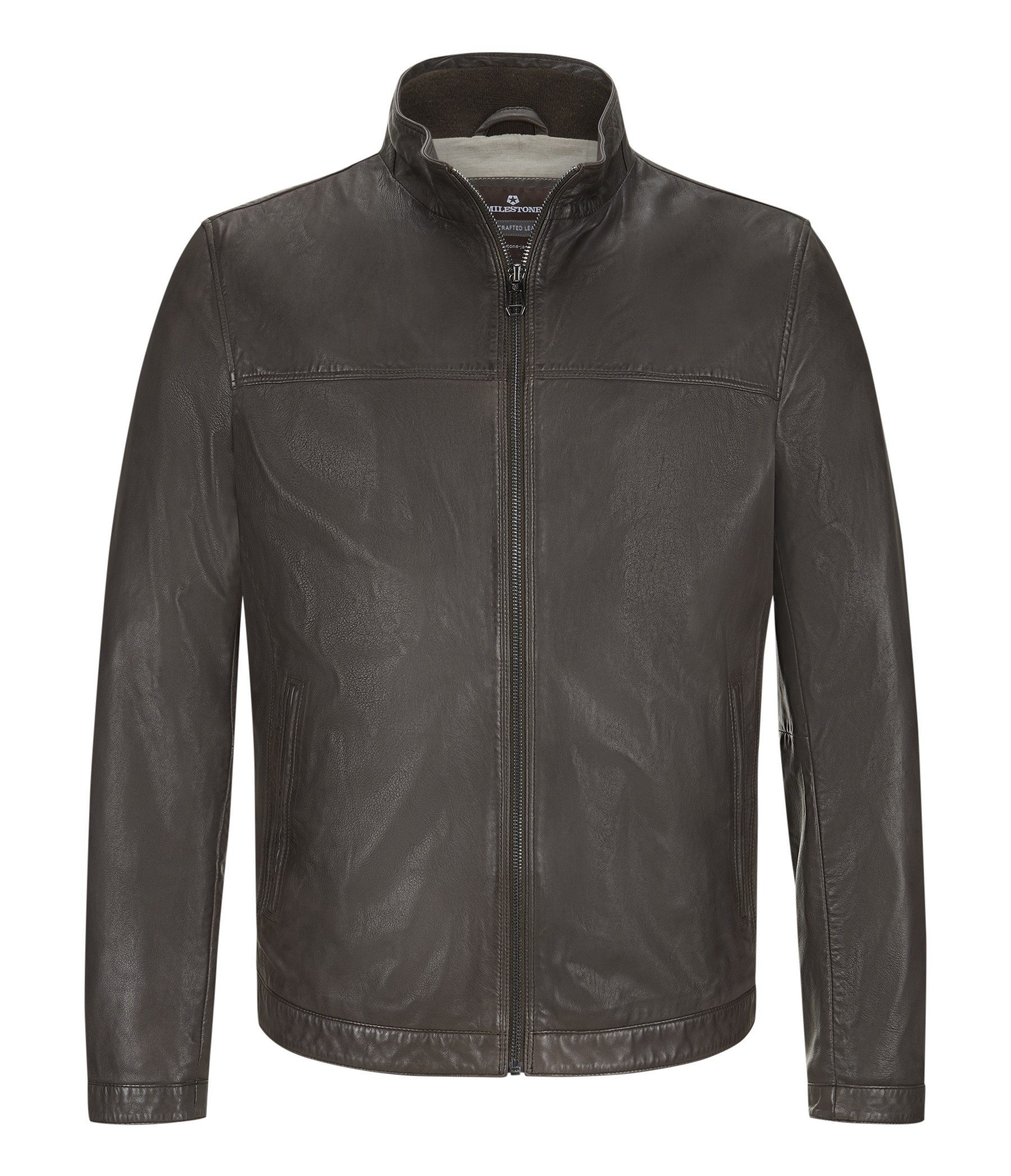MILESTONE Lederjacke MSDallas aus weichem Lammleder im zeitlosen Bikerstil