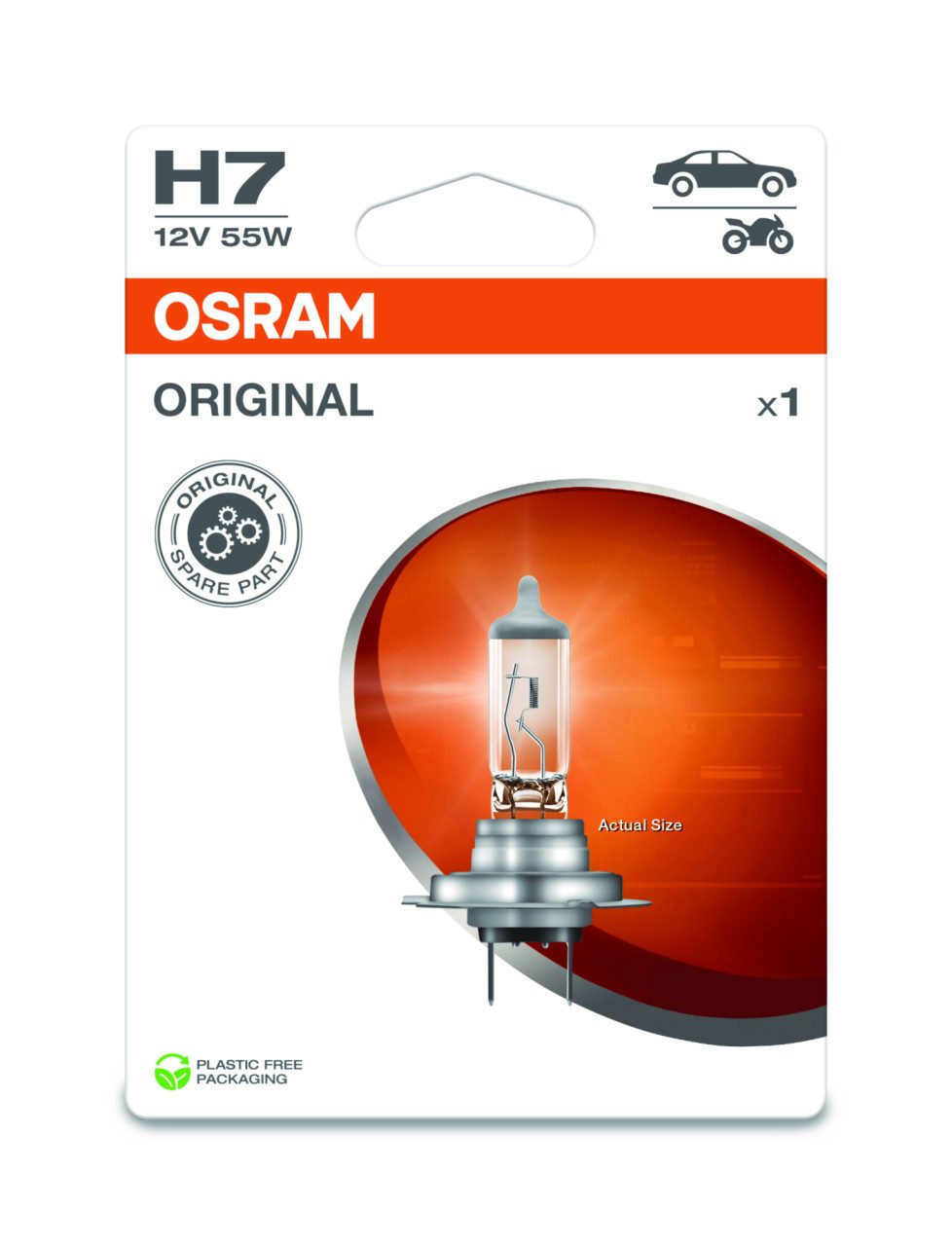 KFZ-Ersatzleuchte Osram Scheinwerferlampe H7 Original 2.0