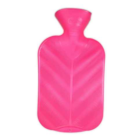 Fashy Wärmflasche Fashy Wärmflasche Halblamelle 2,0L mit 3D Wellen Neon pink