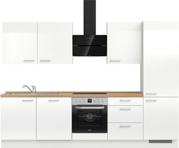 nobilia® Küchenzeile "Flash premium", vormontiert, Ausrichtung wählbar, Breite 300 cm, mit E-Geräten