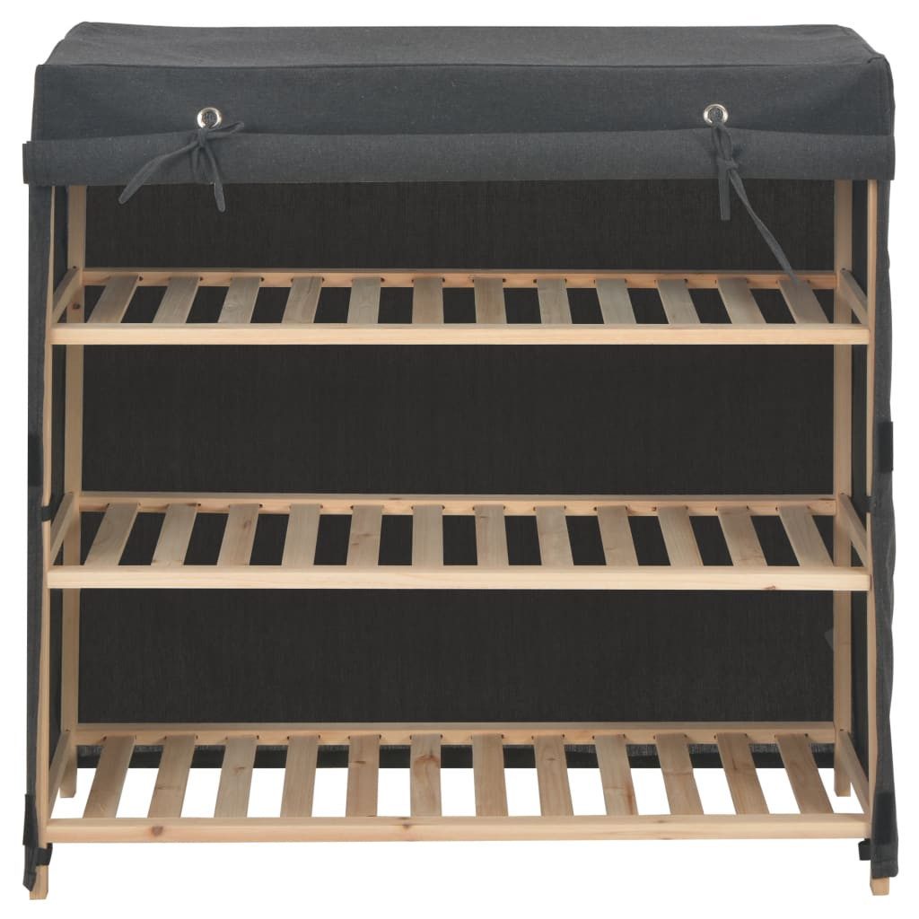 vidaXL Schuhschrank Schuhregal mit Abdeckung Grau 79 x 40 x 80 cm Stoff günstig online kaufen