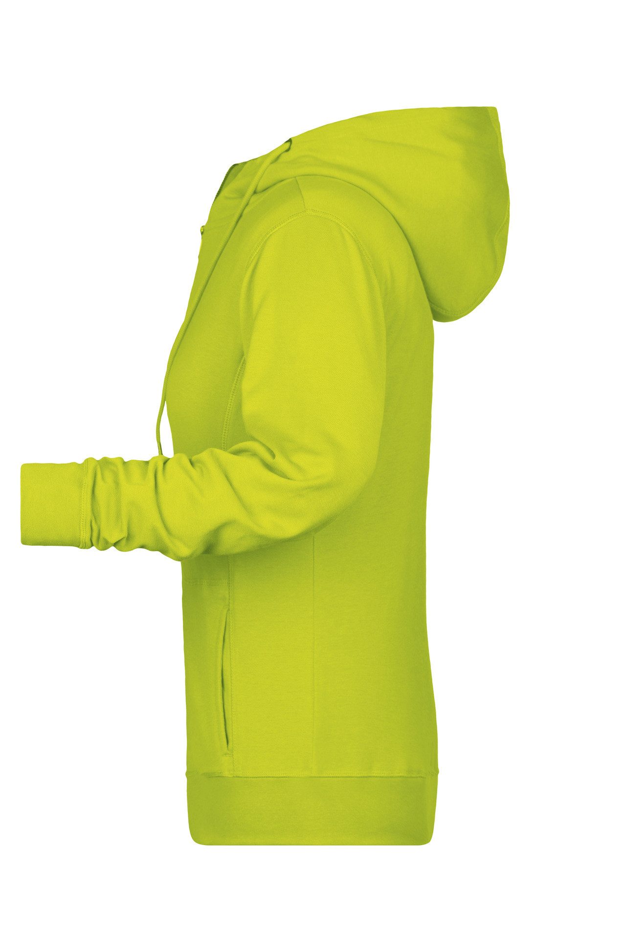 James & Nicholson Kapuzensweatjacke Leicht taillierte Damen Sweatjacke aus French Terry 8025 in Bio-Qualität
