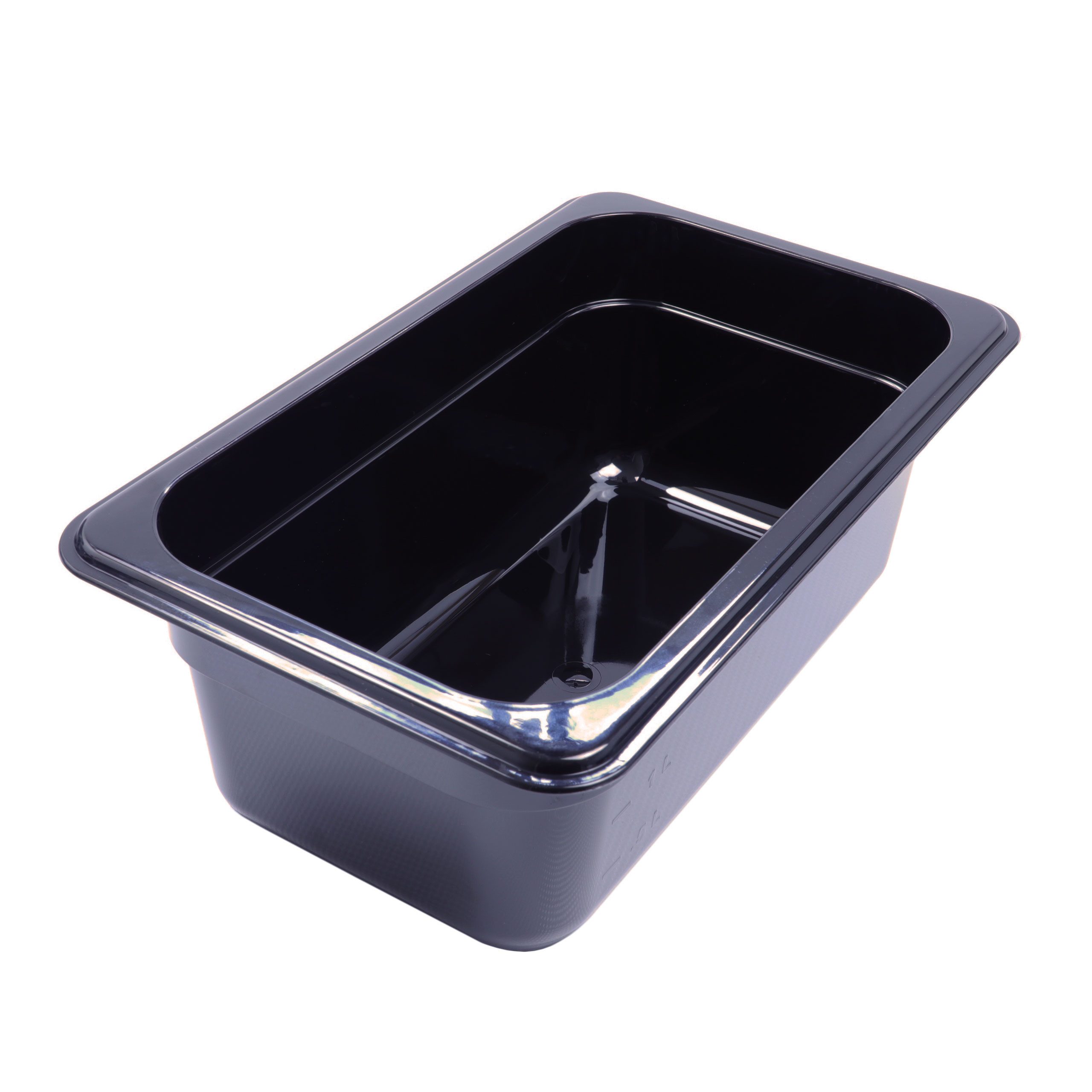 AcMax Salatschüssel GN 1/4 Polycarbonat schwarz GN-Behälter 2,8 Liter Tiefe 100mm, (1-tlg)