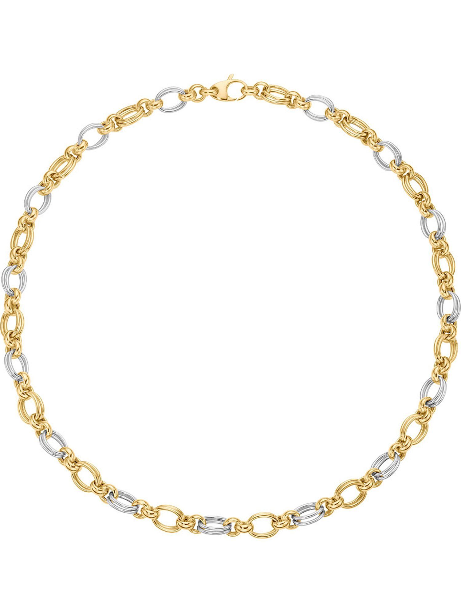 CHRIST Damen-Kette Goldkette Gelbgold, CHRIST Weißgold 375er 375er