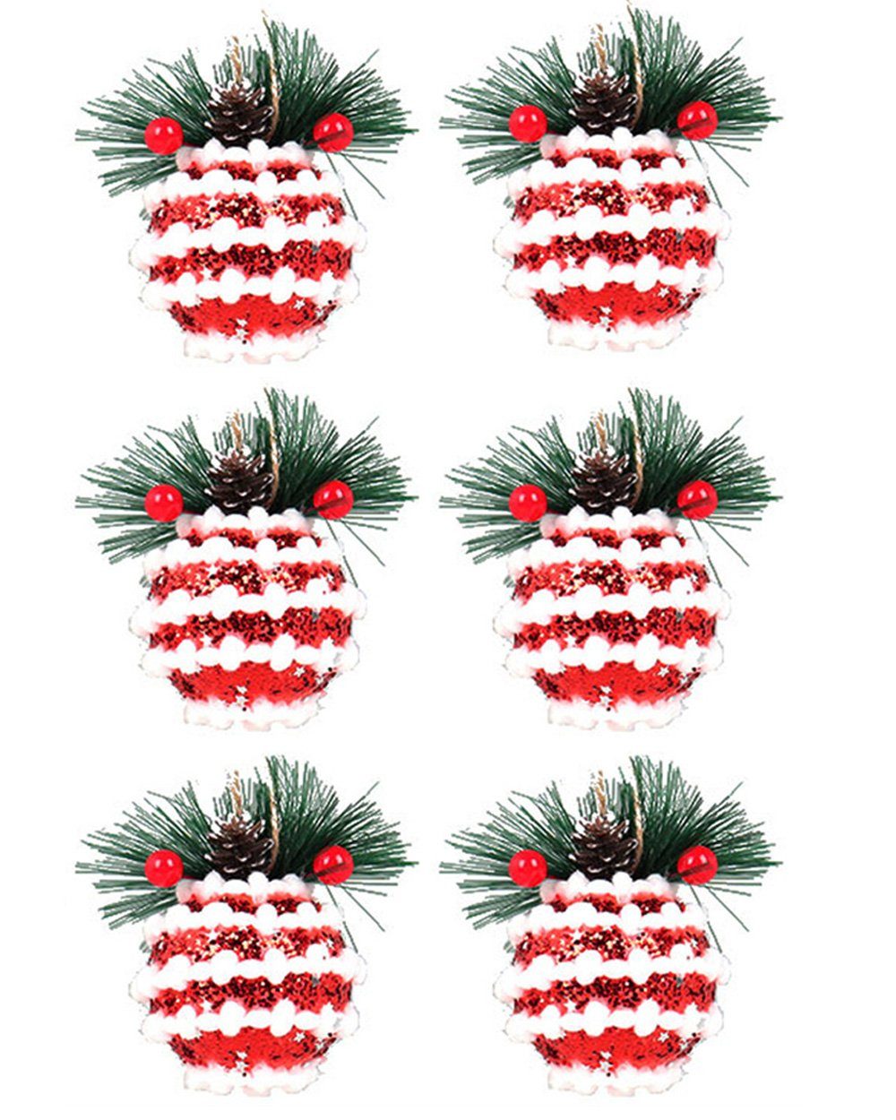 Partys Mehrweg Dekoratvie, Kugeln Weihnachtlichen Weihnachtskugeln Dekorative St), Bruchsicher (6 kleine Für Christbaumschmuck Kugel, 6cm Set Weihnachtsbaumkugel