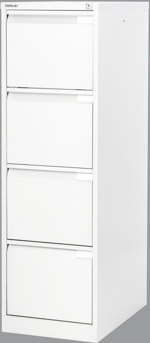 Bisley Hängeregisterschrank Hängeregistraturschrank 4 Schübe 1-bahnig verkehrsweiß