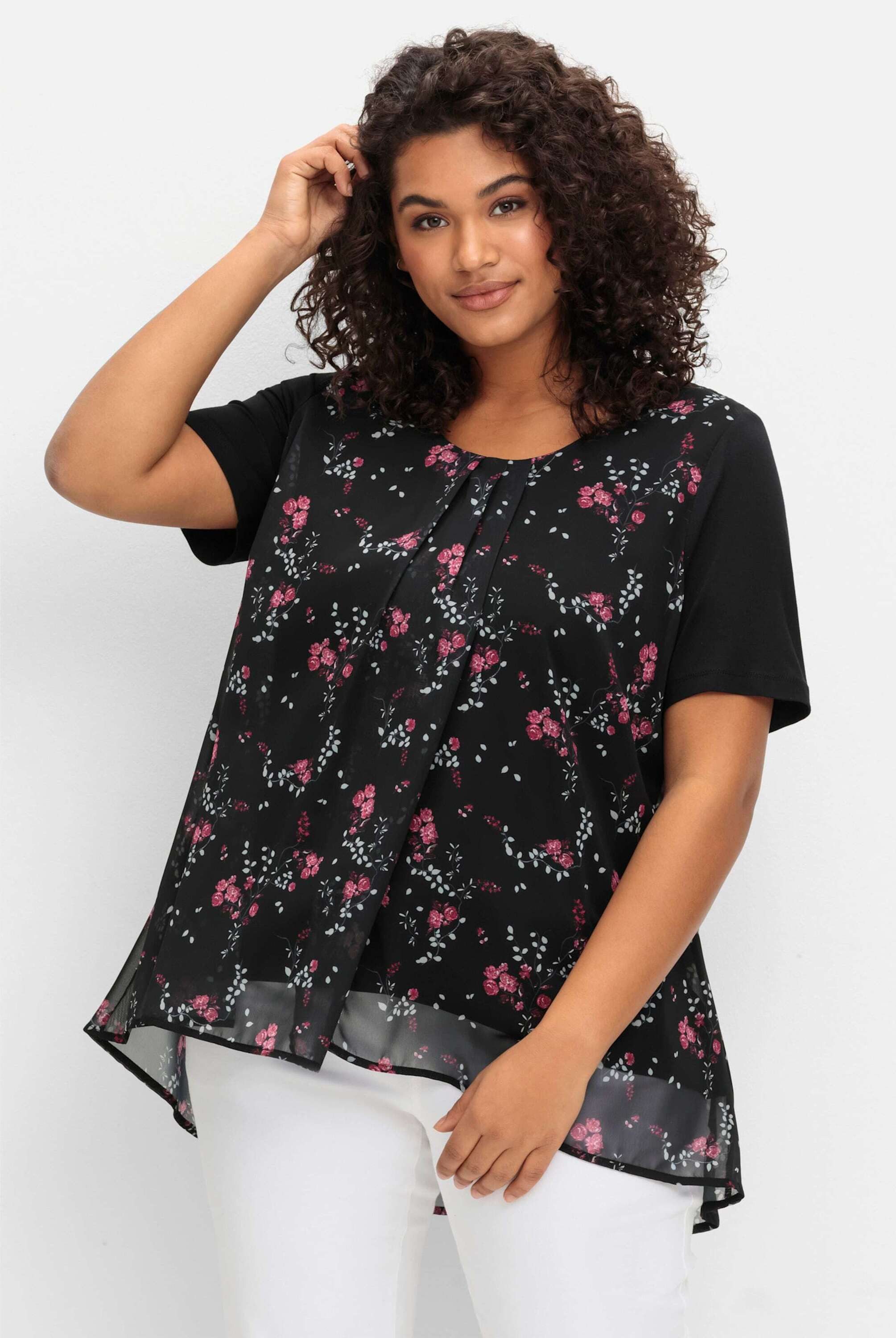 T-Shirt Blusenshirt Kurzarm