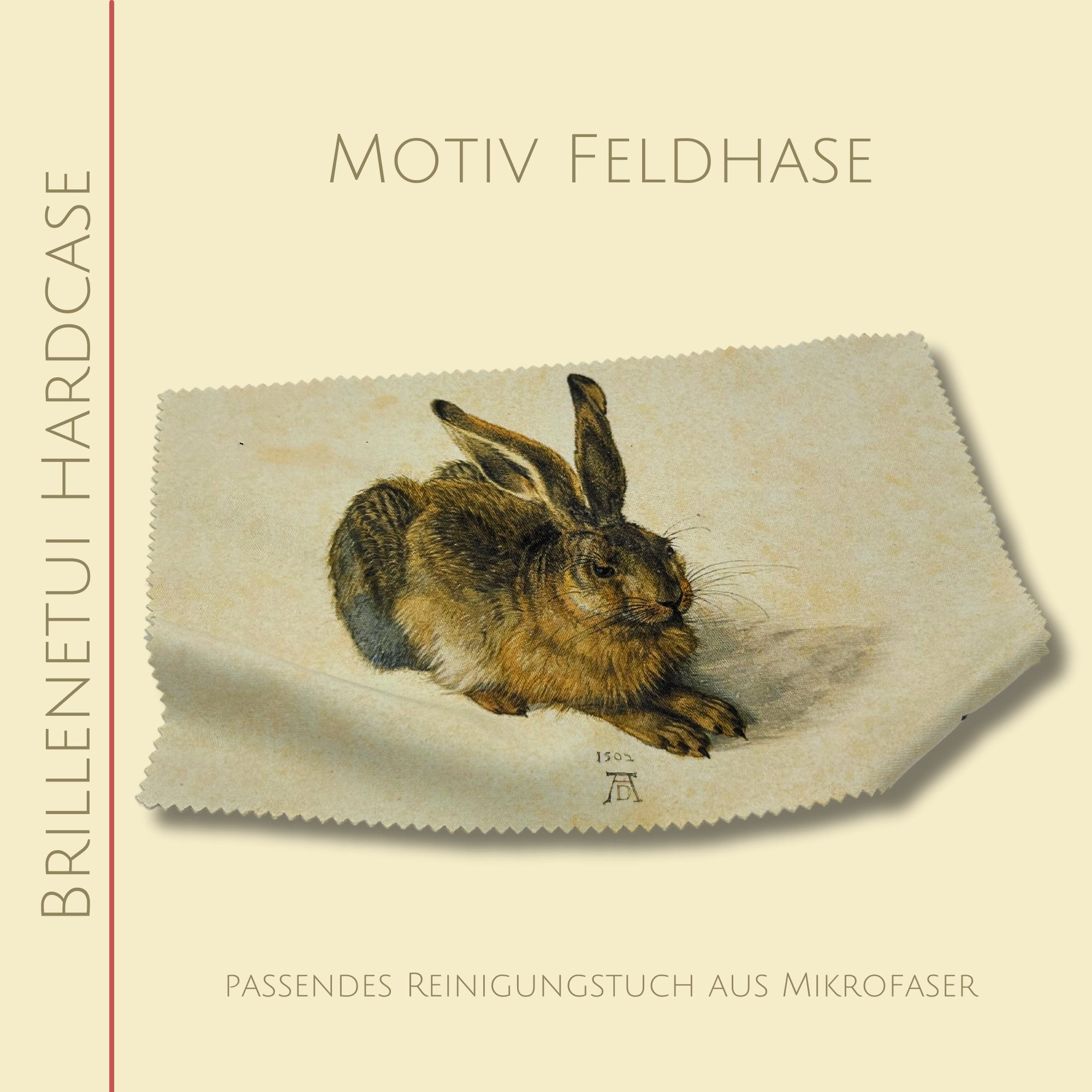 Fridolin Brillenetui Brillenetui Hardcase mit Stoffbezug und Reinigungstuch aus Mikrofaser