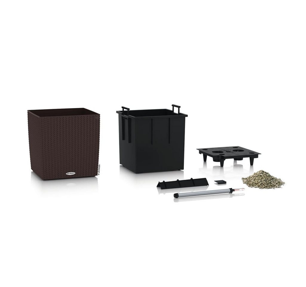 Thumbnail - Lechuza® Blumentopf Pflanzgefäß CUBE Cottage 50 ALL-IN-ONE Mokka (1 St)
