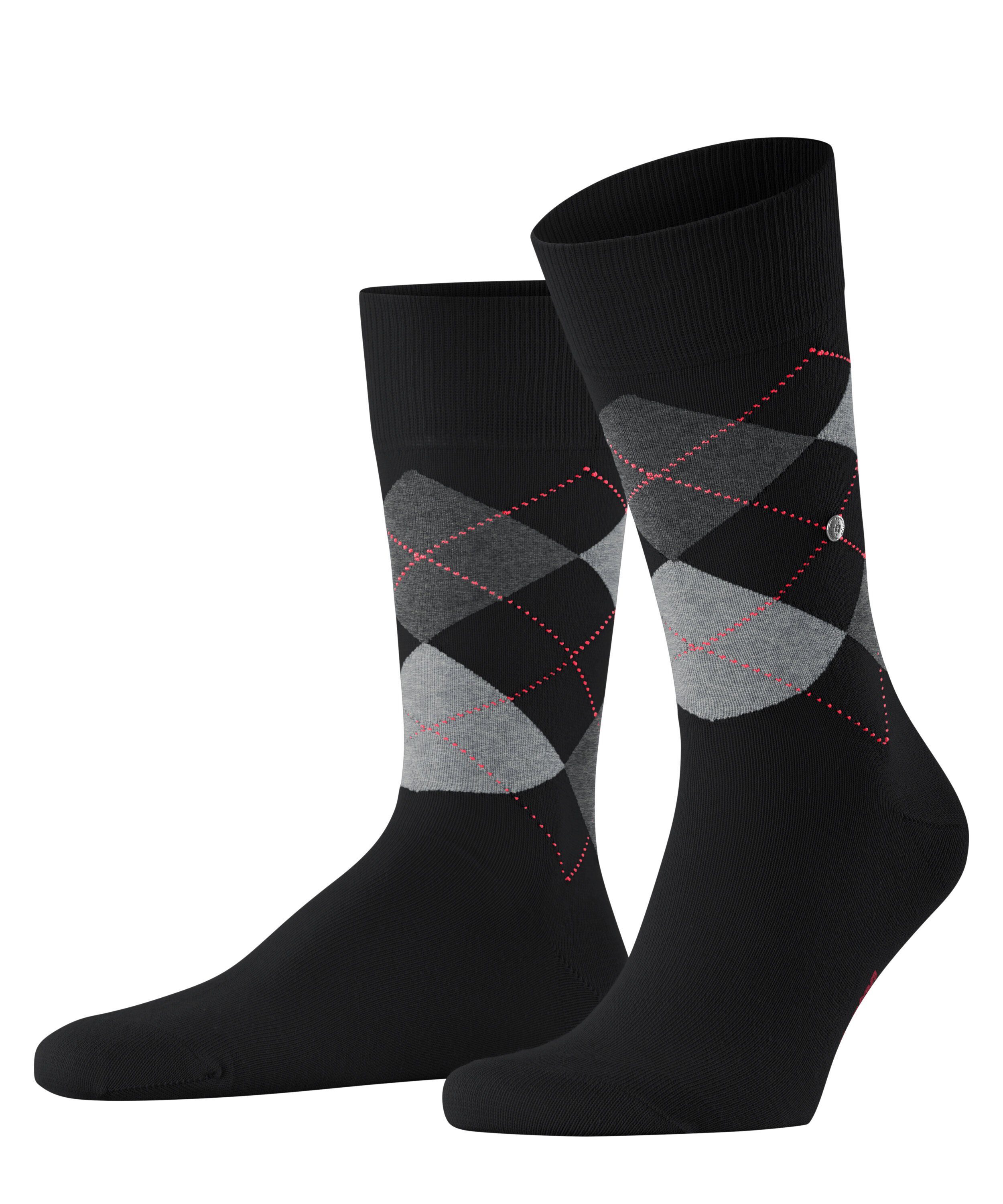 (3011) King (1-Paar) black-flames Socken Burlington