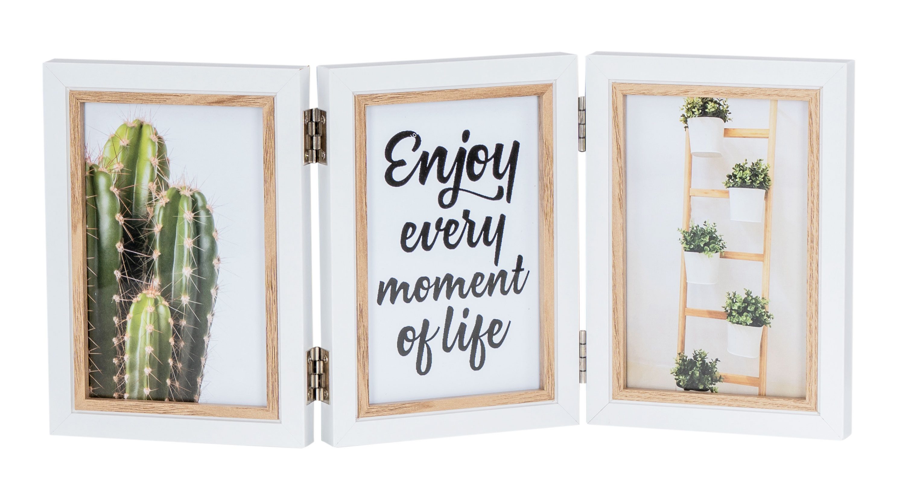 Levandeo® Bilderrahmen, Bilderrahmen 3 Fotos Fotoaufsteller 10x15 MDF Holz günstig online kaufen