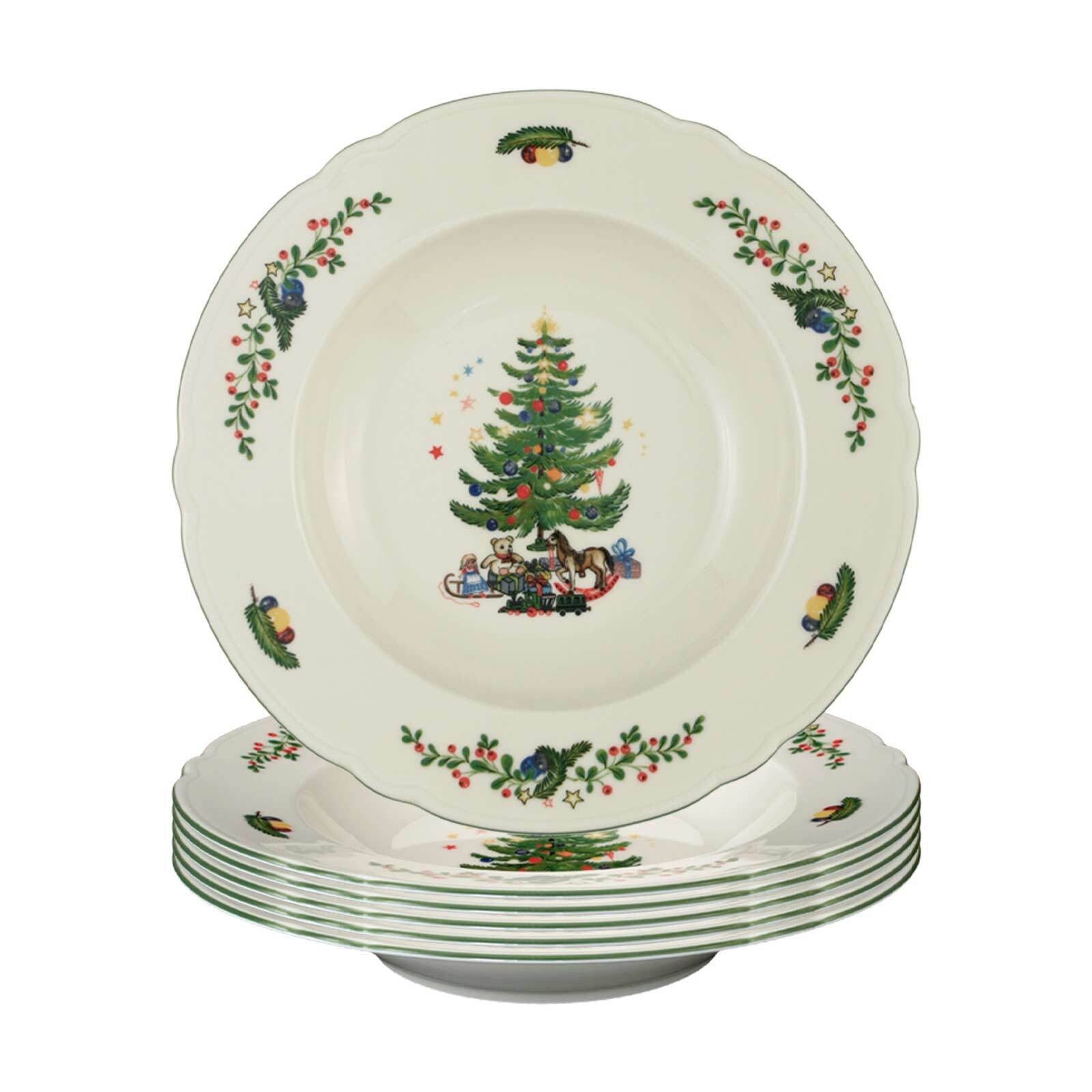 Seltmann Weiden Suppenteller Marieluise Weihnachten Suppenteller ø 23,2 cm, (6 St)
