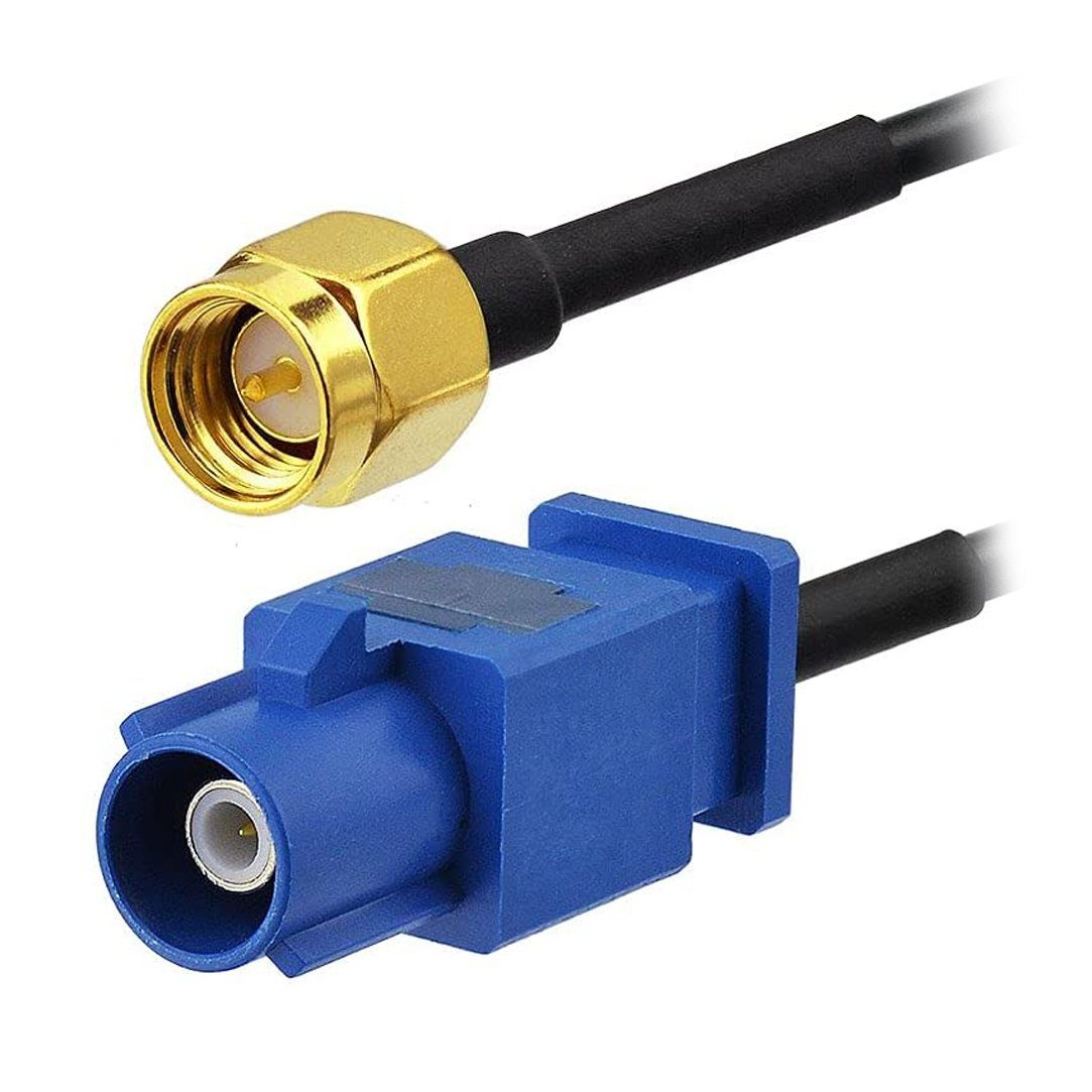 Bolwins H70 GPS Antenne Kabel Stecker Elektro-Kabel, für cm) Adapter (24 Fakra Audi SMA VW auf Skoda