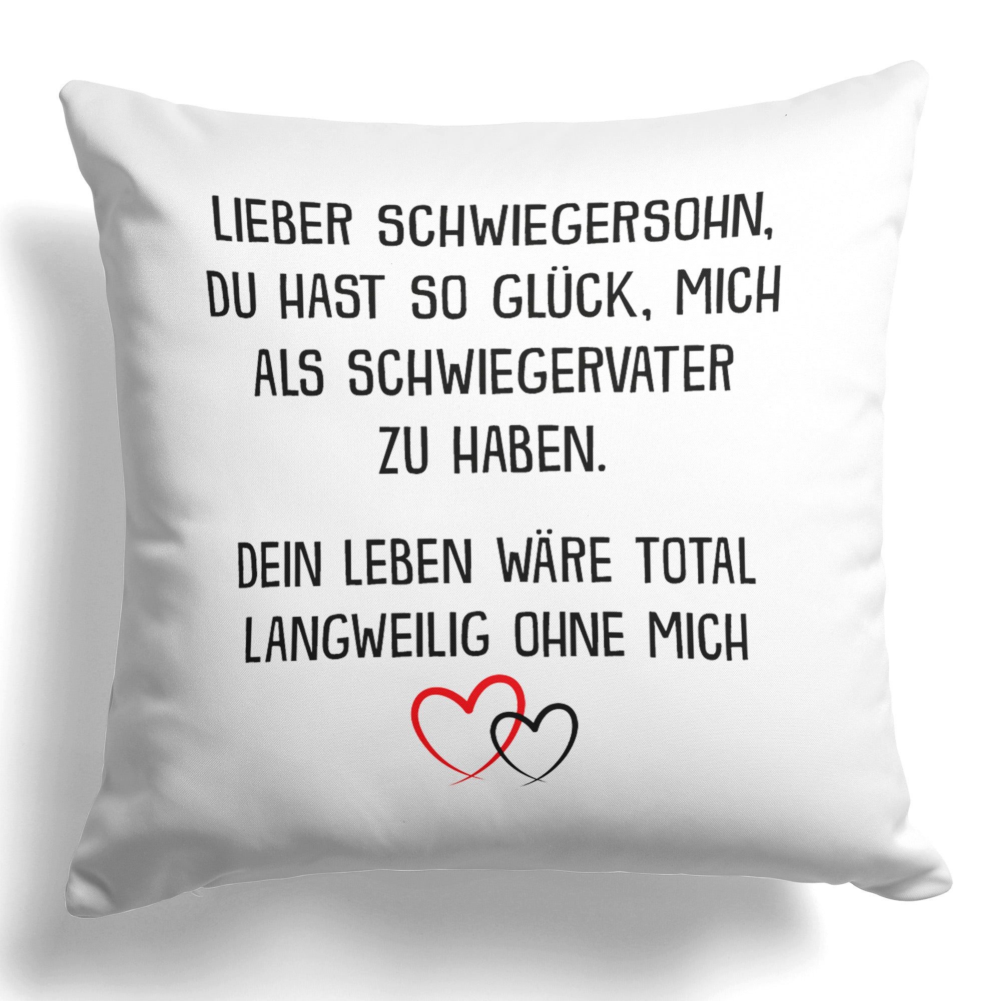 22Feels Dekokissen Schwiegersohn Geschenk v. Schwiegerpapa Hochzeit Männer Geburtstag, Deko mit Persönlichkeit