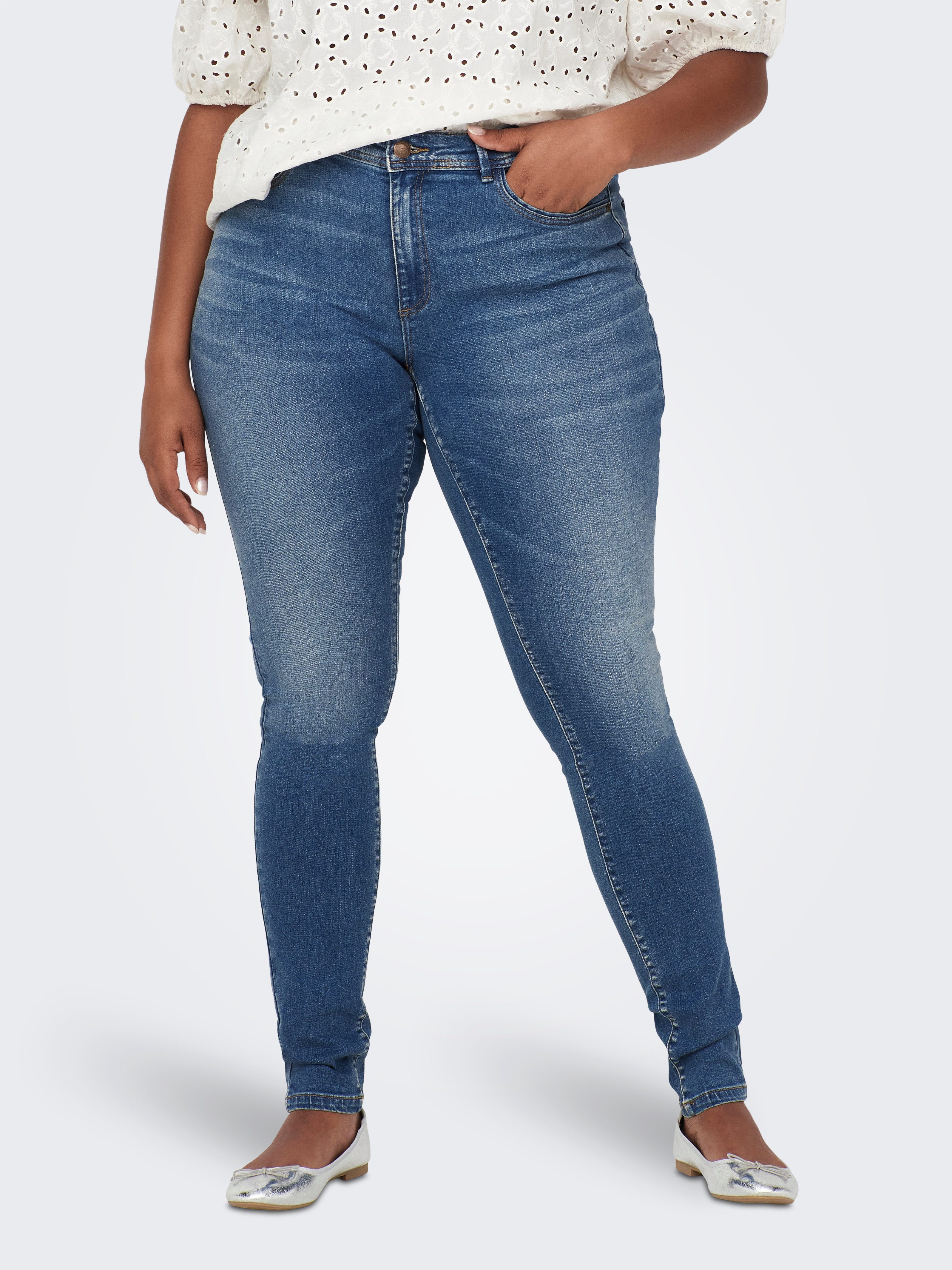 ONLY CARMAKOMA Skinny-fit-Jeans CARSALLY REG SK DNM BJ114-3 NOOS Materialmi günstig online kaufen