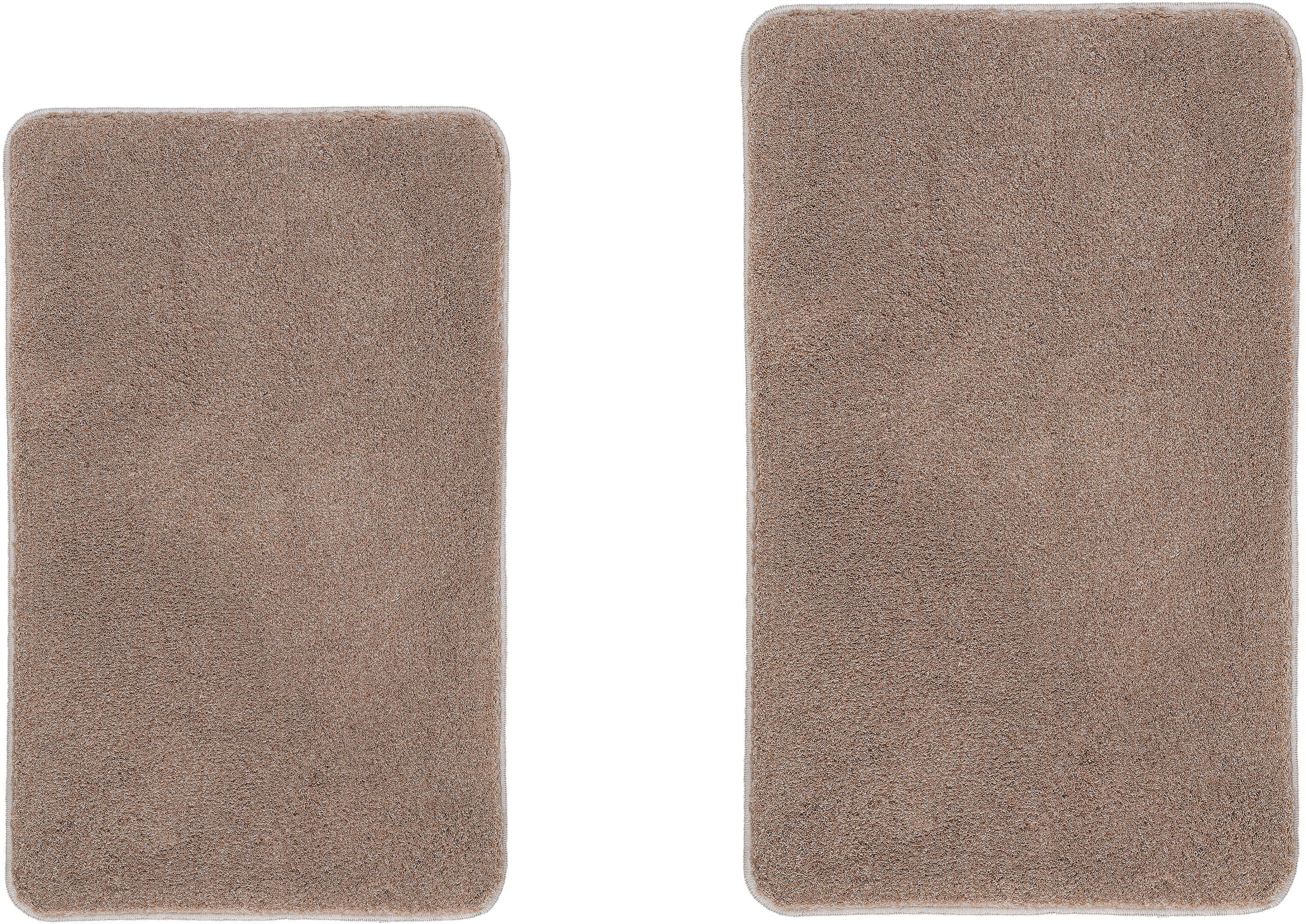 Kleine Wolke Badematte RELAX, Badvorleger, Badezimmer Teppich, Höhe 30 mm, rutschhemmend beschichtet, fußbodenheizungsgeeignet, Polyacryl, rechteckig, 2er-Set 50x80 cm / 60x100 cm, Badteppich, meliert, rechteckig, rund & als Set erhältlich