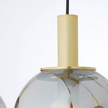Lightbox Pendelleuchte, ohne Leuchtmittel, Hängelampe, 150 x 22 x 82 cm, 3 x E27, max. 52 W, kürzbar, Glas/Metall