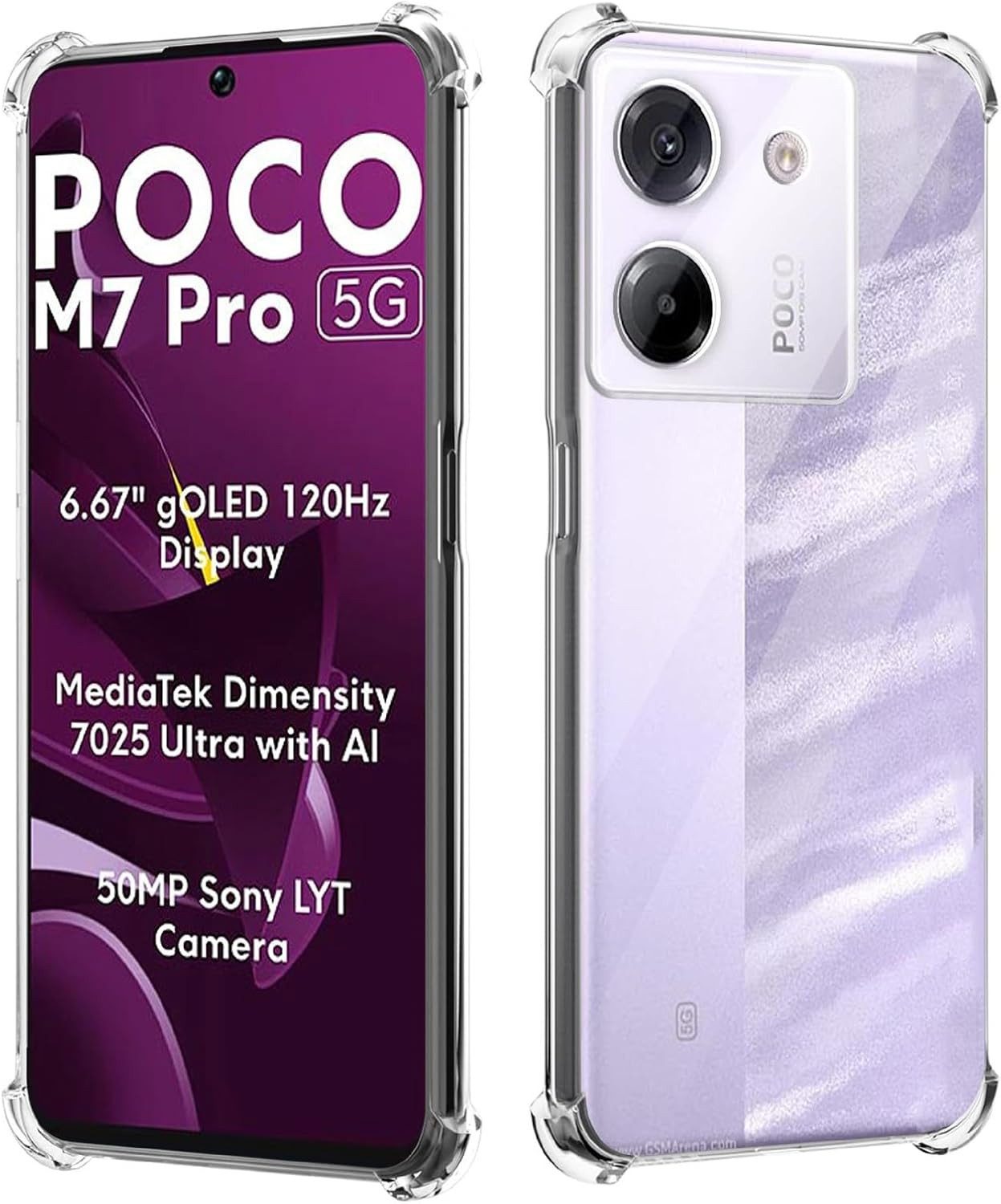 Widmann-Shop Handyhülle Hülle Xiaomi Poco M6 Pro M7 Pro 5g Handyhülle Transparent, Für M6 Pro / M7 Pro