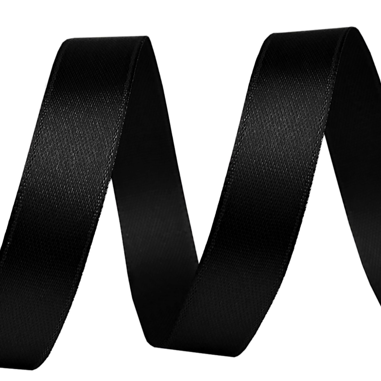 maDDma Geschenkband 5m Satinband 10mm breit Geschenkband Dekoband Schleifen Farbwahl, schwarz