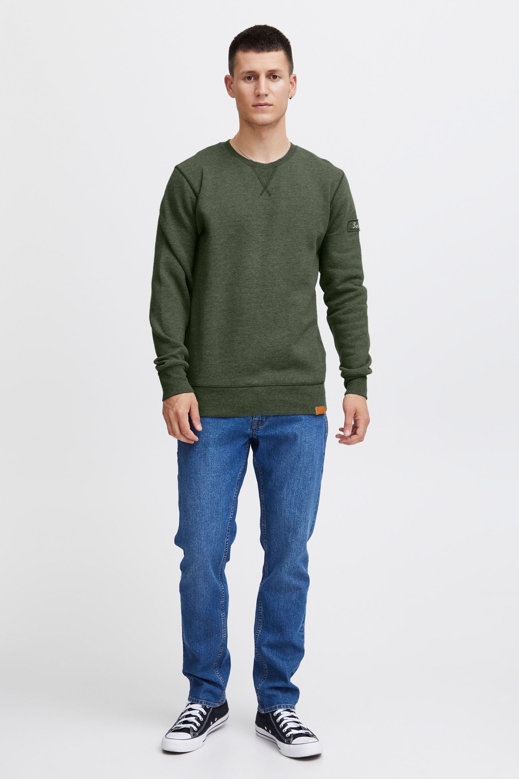 !Solid Sweatshirt SDTrip O-Neck Sweatpullover mit Fleece-Innenseite