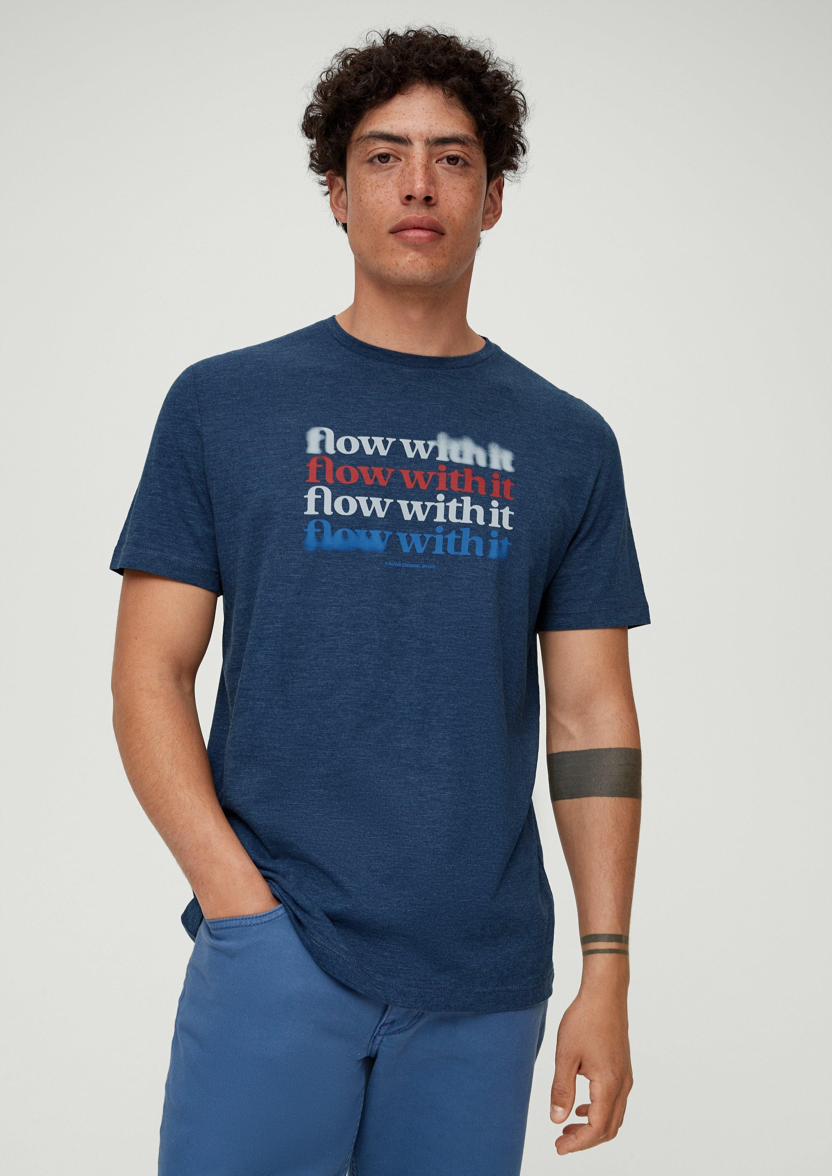 s.Oliver Kurzarmshirt T-Shirt mit Frontprint günstig online kaufen