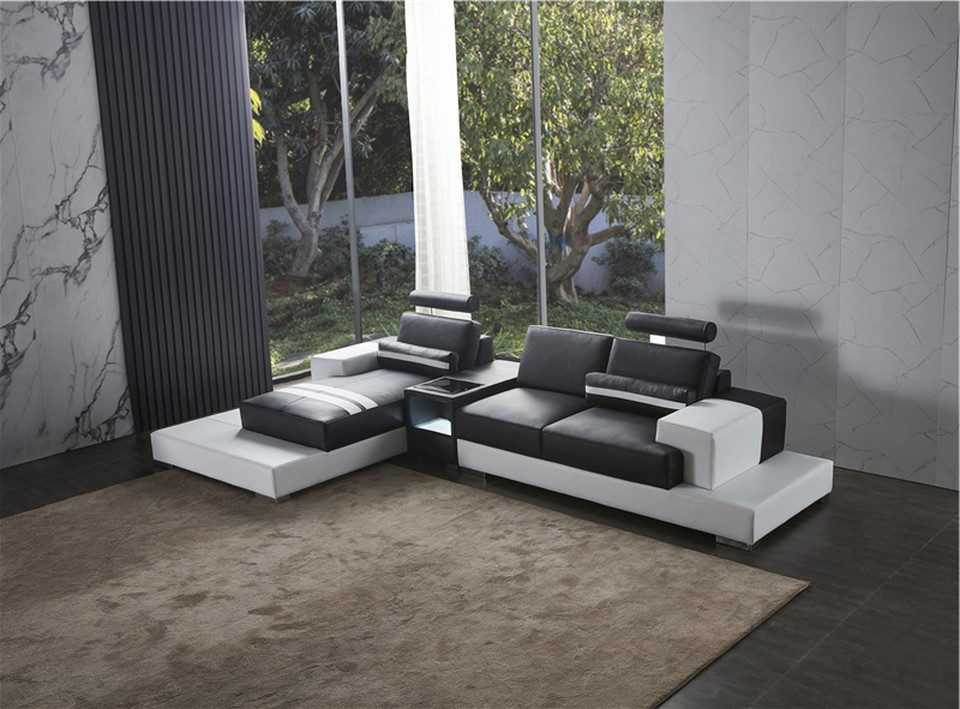 Xlmoebel Ecksofa Moderne L-Form Ledercouch mit hochwertiger Polsterung, Hergestellt in Europa