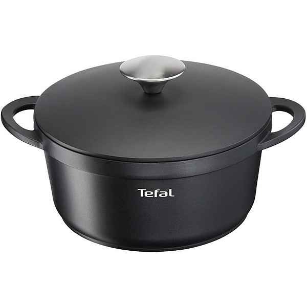 Tefal Schmortopf Trattoria, Aluminiumguss (1-tlg), Aluguss, Antihaftversiegelung, mit Deckel, alle Herdarten, Induktion