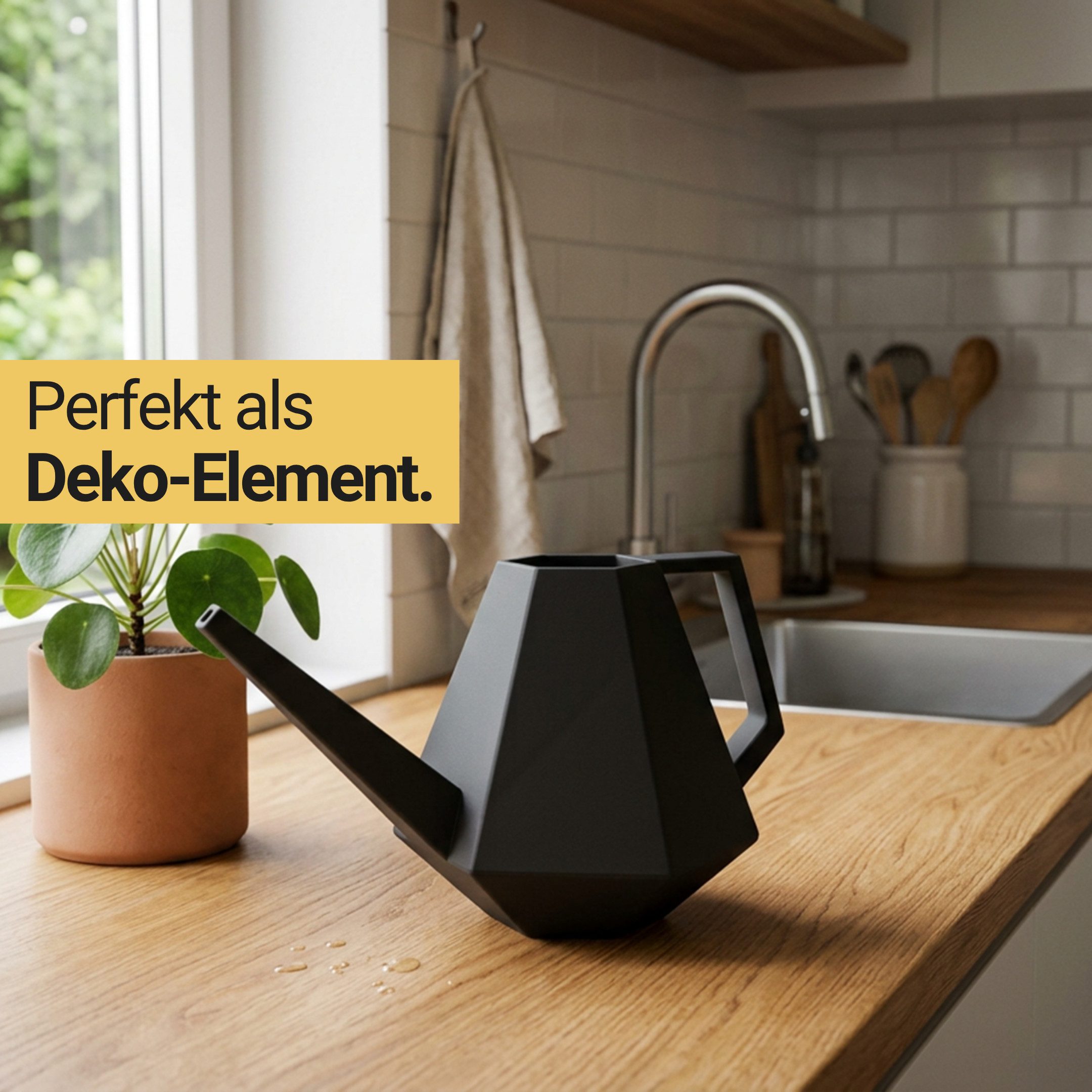 Shapes - Decorations Gießkanne Watering Can Premium Gießkanne, Indoor, Outdoor by Gazzaladra Design (Einzelmodell, 1 Kanne), 1.0: 14.78x14.75x25.70