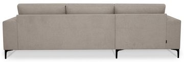 Places of Style Ecksofa Xander, L-Form, Breite 280 cm, Webstoff, Soft-Touch Chenille, schwarze Metallfüßen