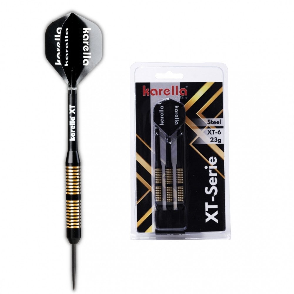 Karella Dartpfeil Steeldart Karella XT-6 23g - Elegante Darts für Profis.